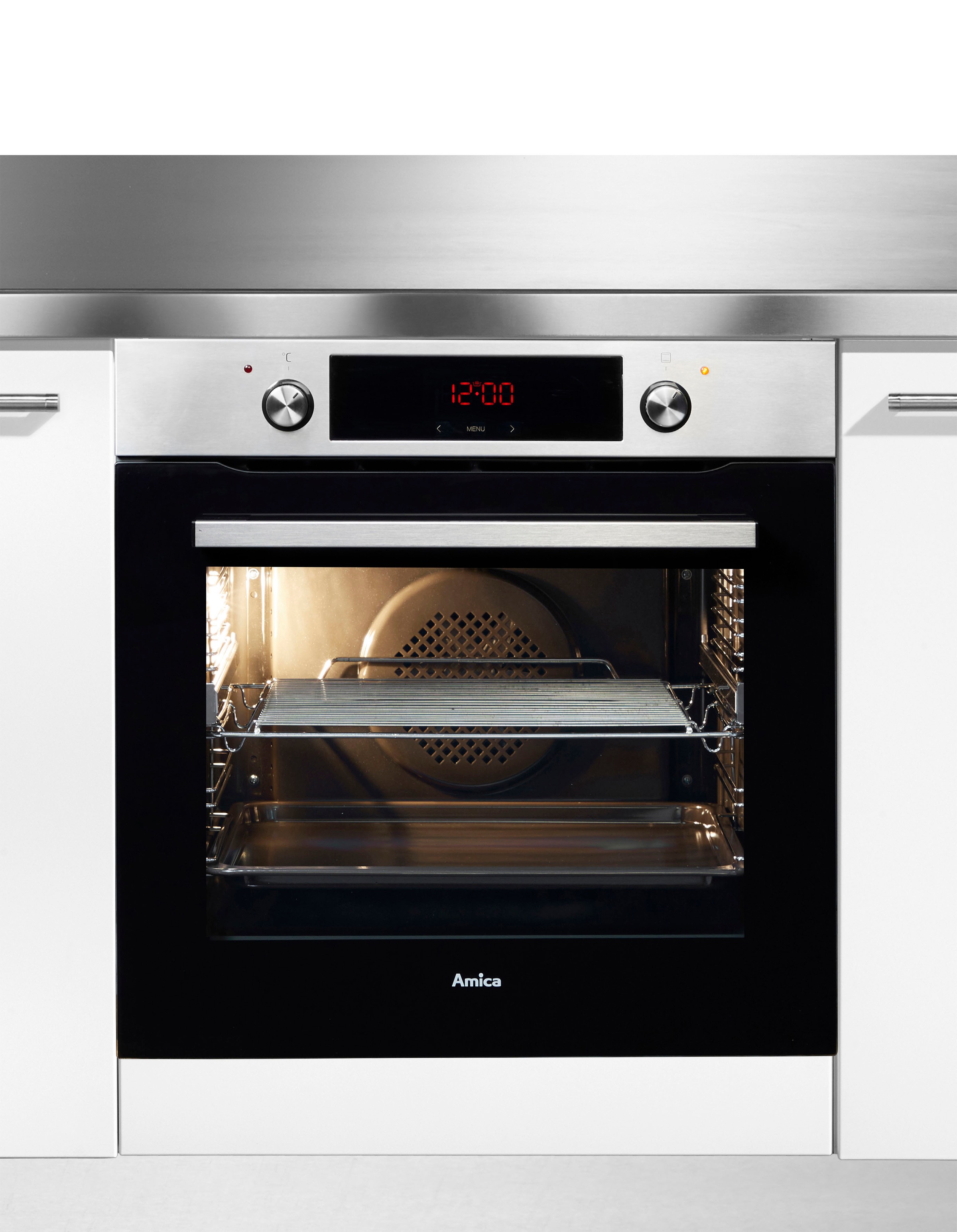 2. Bild von Amica Einbaubackofen »EBX 943 110 E«, EBX 943 110 E, mit 1-fach-Teleskopauszug, Steam Clean