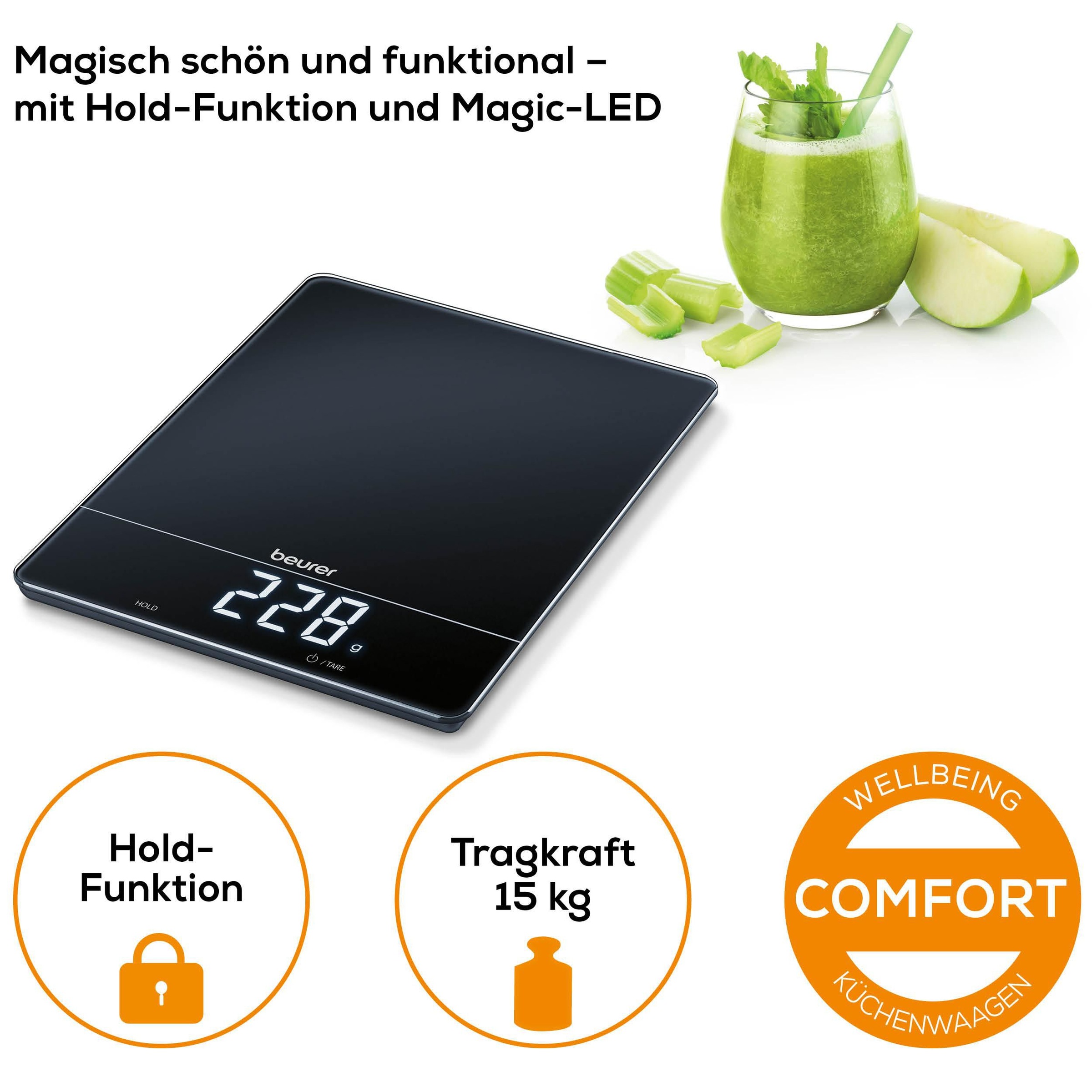 BEURER Küchenwaage »KS 34 mit Tara-Zuwiegefunktion« Mit modernen Sensortast günstig online kaufen