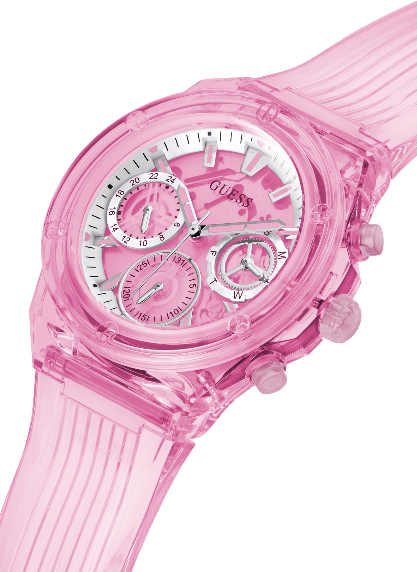 Guess Multifunktionsuhr »ATHENA«, Armbanduhr, Quarzuhr, Damenuhr