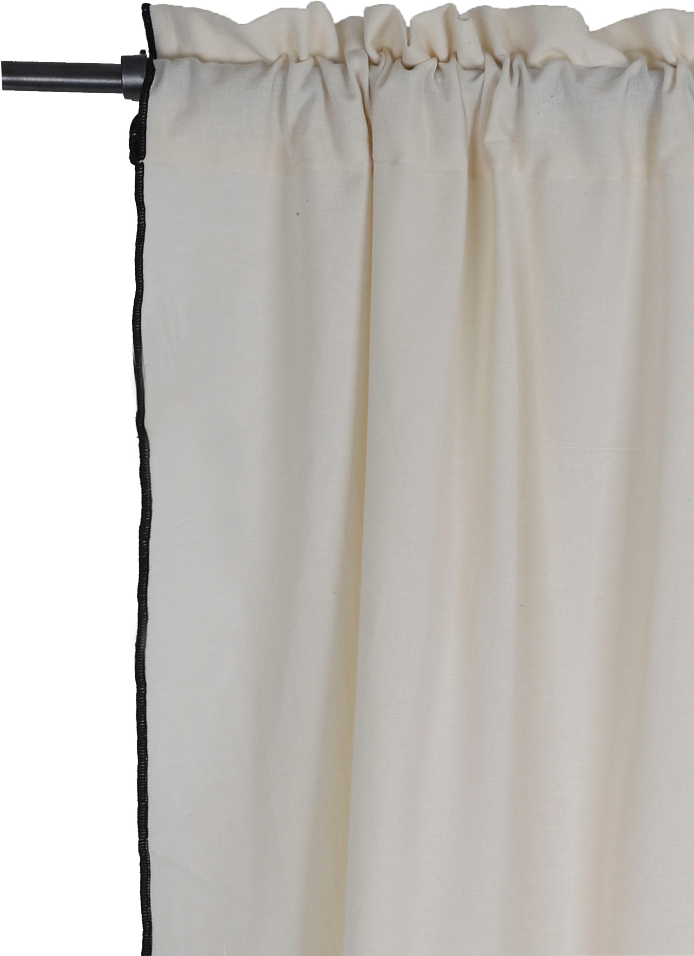 andas Vorhang »Ellen«, (1 St.), blickdicht, Unifarben mit schwarzen  Overlocknaht, verschiedene Größen online kaufen