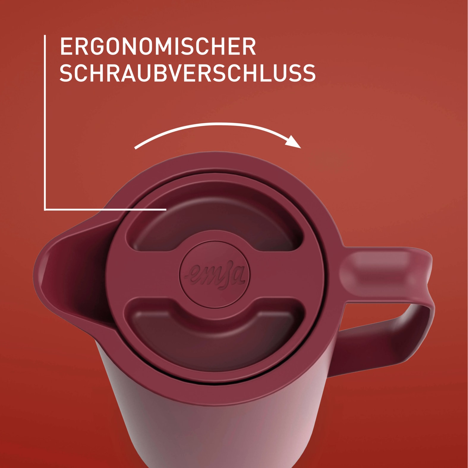 Emsa Isolierkanne »Motiva in modernem Design, 100% auslaufsicher, Made in Germany« 1 l doppelwandiger Glasisolierkolben, bis zu 12h warm/24h kalt, 1 tlg. Quick-Press-Deckel, Einhandbedienung, ergonomischer Schraubdeckel