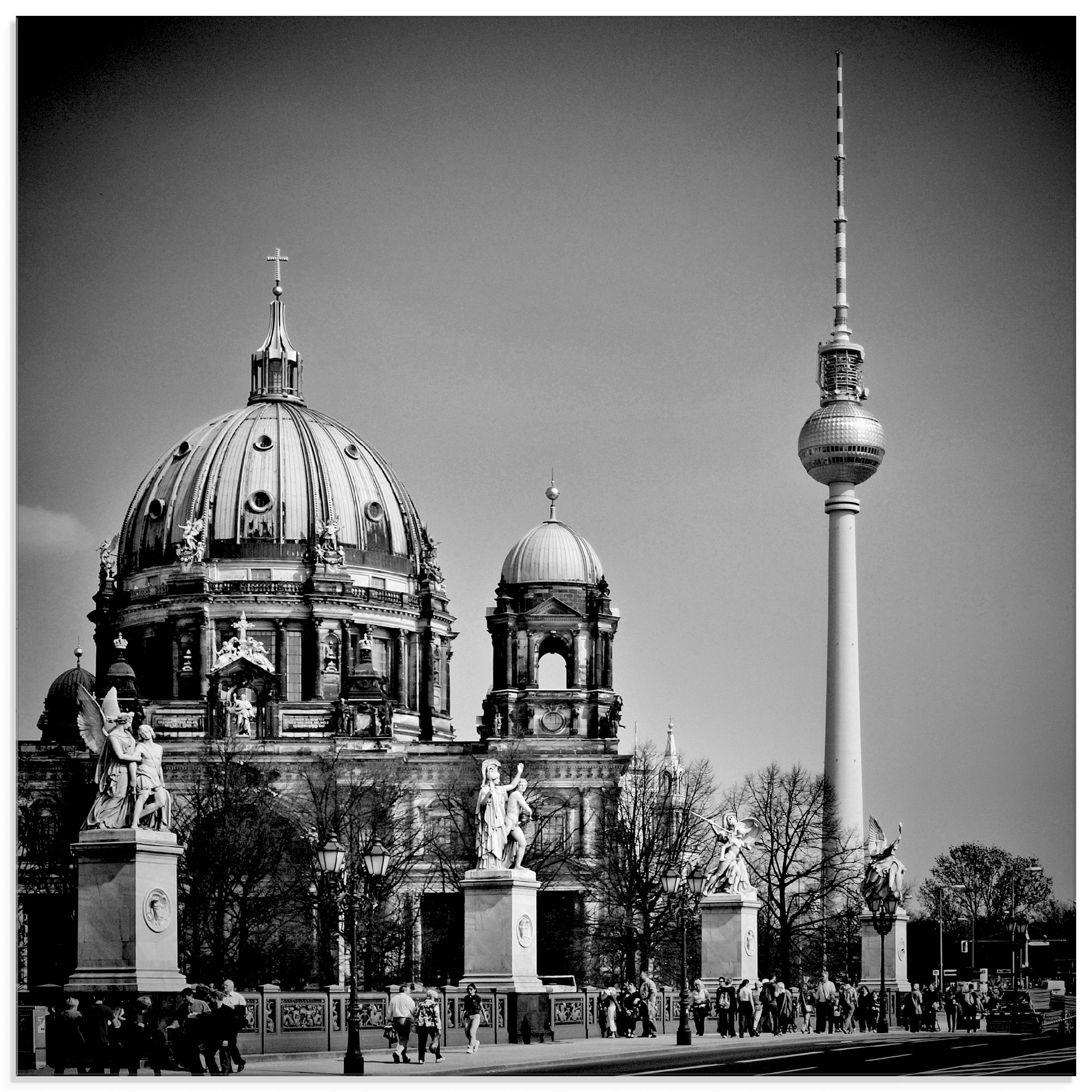 Artland Glasbild »Berlin Unter den Linden«, Gebäude, (1 St.), in verschiedenen Größen