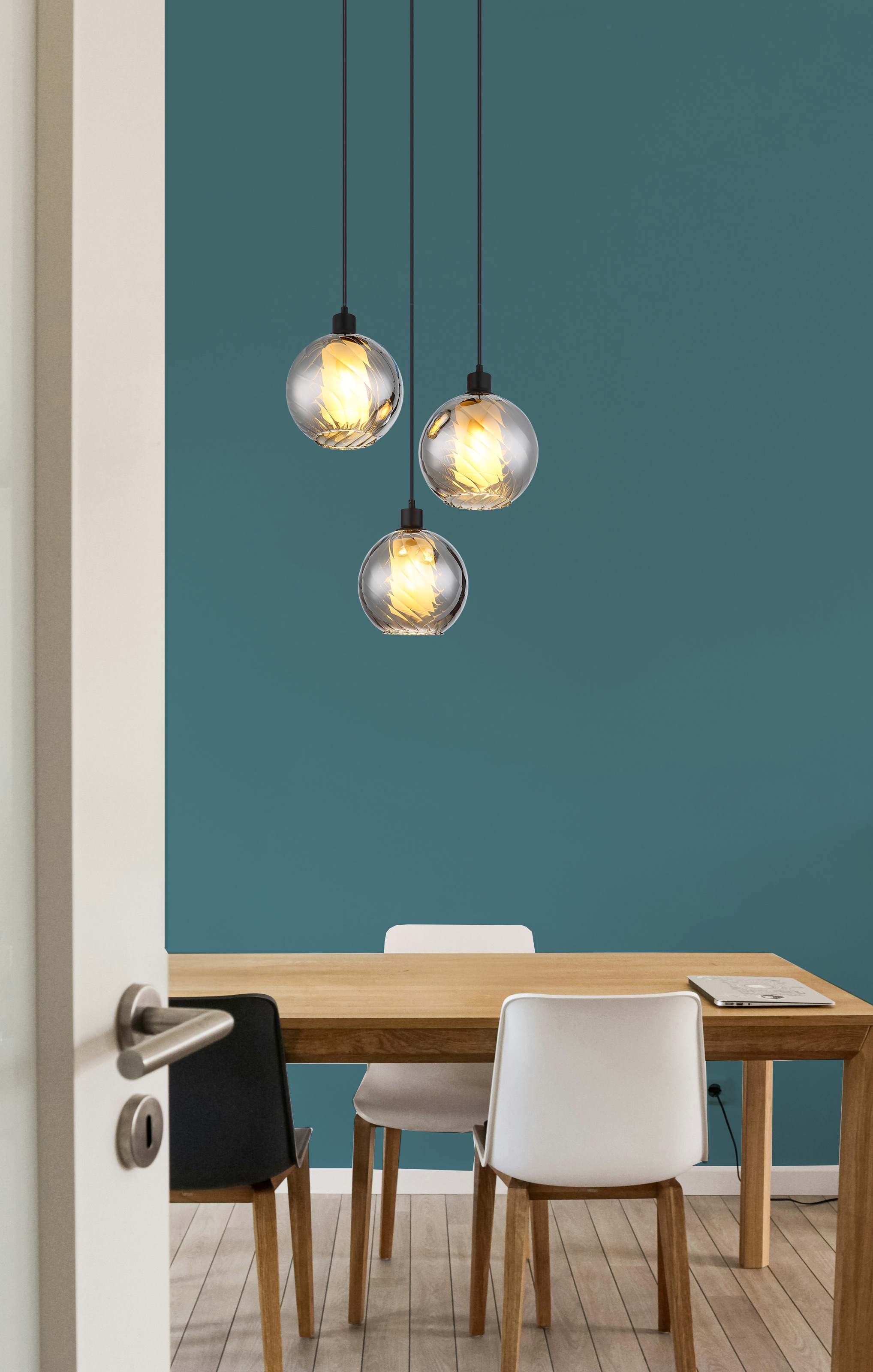 NOWA Hängeleuchte »ULF« E27 1 Stk. Hängelampe schwarz Kugeln Esstisch Wohnz günstig online kaufen