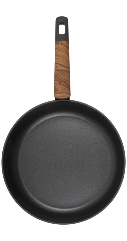 RESTO Kitchenware Bratpfanne »Mon, Universalpfanne antihaftbeschichtet und spülmaschinenfest«, Aluminium, (1 tlg.), mit verstärktem Boden und ergonomischem Griff in Holzoptik