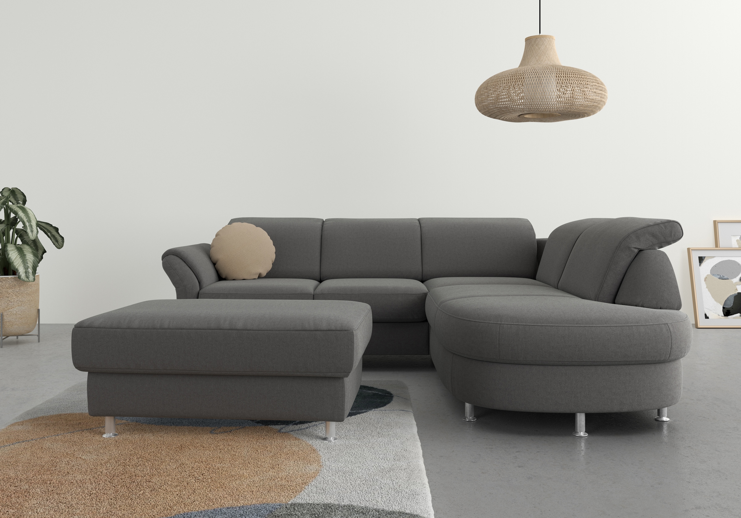 sit&more Ecksofa »Apulia L-Form«, wahlweise Bettfunktion, Bettkasten und Ko günstig online kaufen