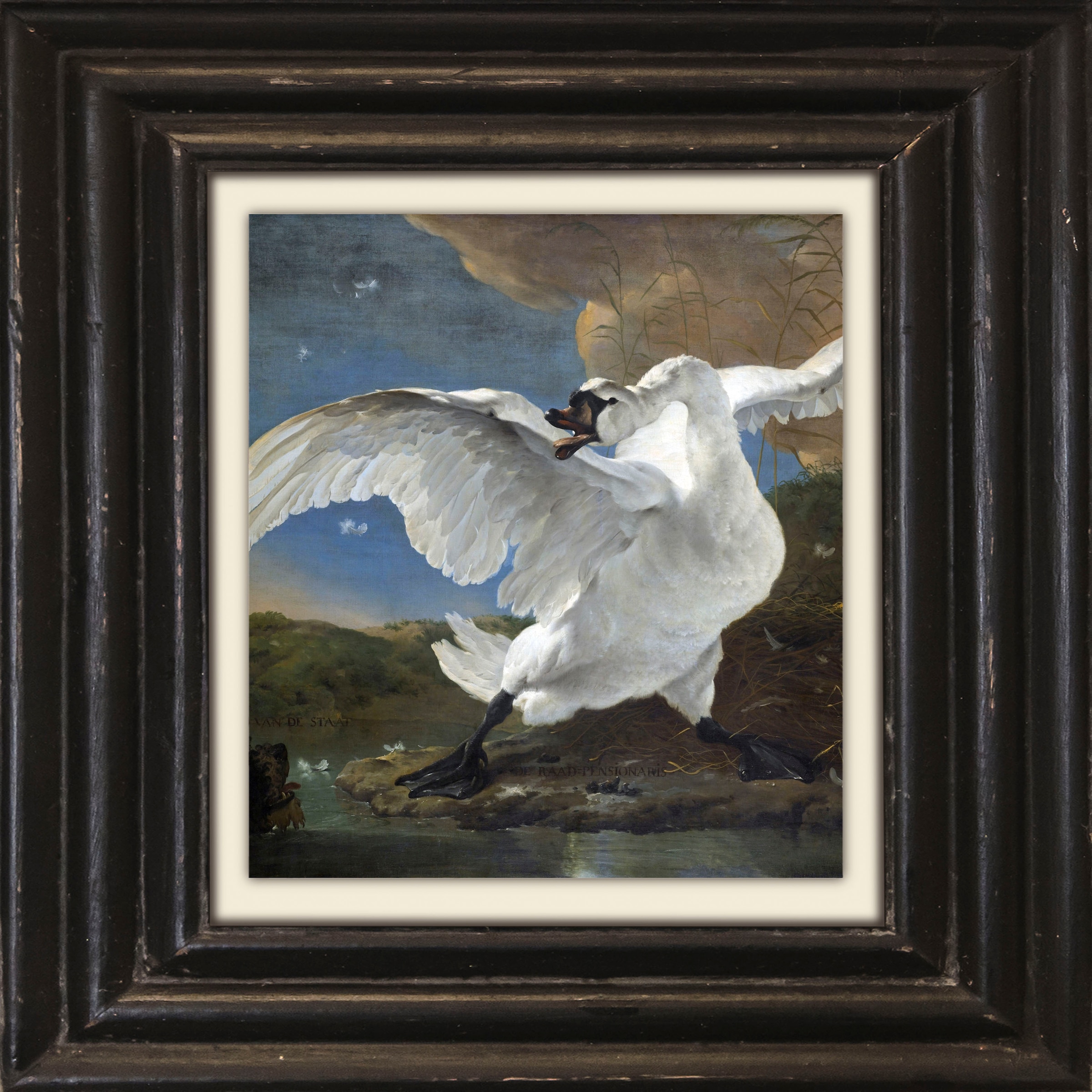 queence Leinwandbild »Schwan«, Kunst-Schwanen Bilder-Tiere, Premium-Leinwan günstig online kaufen