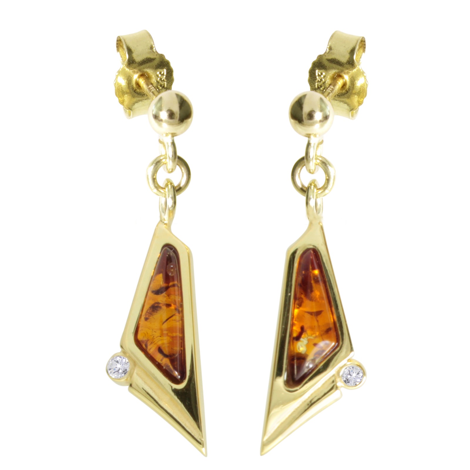 OSTSEE-SCHMUCK Paar Ohrhänger »Ohrhänger Agneta Ohrhänger Agneta« 30 x 8 mm Interessante Goldohrhänger für die moderne Frau