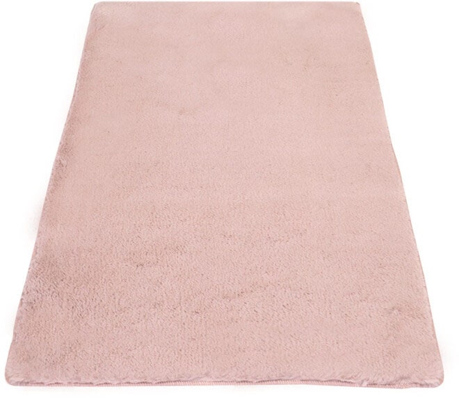 Carpet City Badematte »Topia Mats, Badteppich uni«, rutschhemmend beschichtet, strapazierfähig, Hochflor, Kaninchen Haptik, Polyester, Badezimmerteppich, waschbar