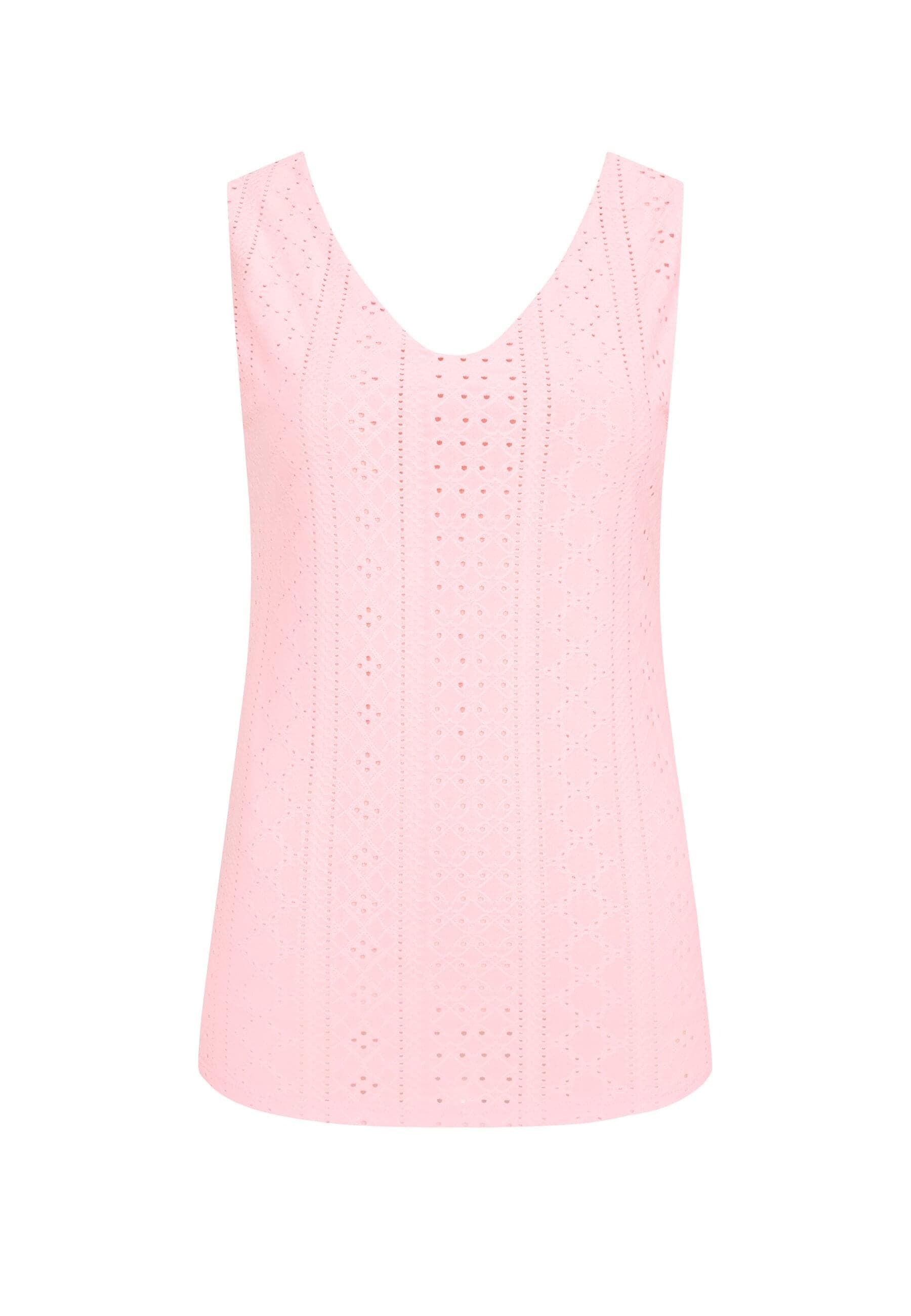 CLOUD 5IVE Klassische Bluse »CLOUD 5IVE Top mit Lochmuster und hinten offen in Wickeloptik«