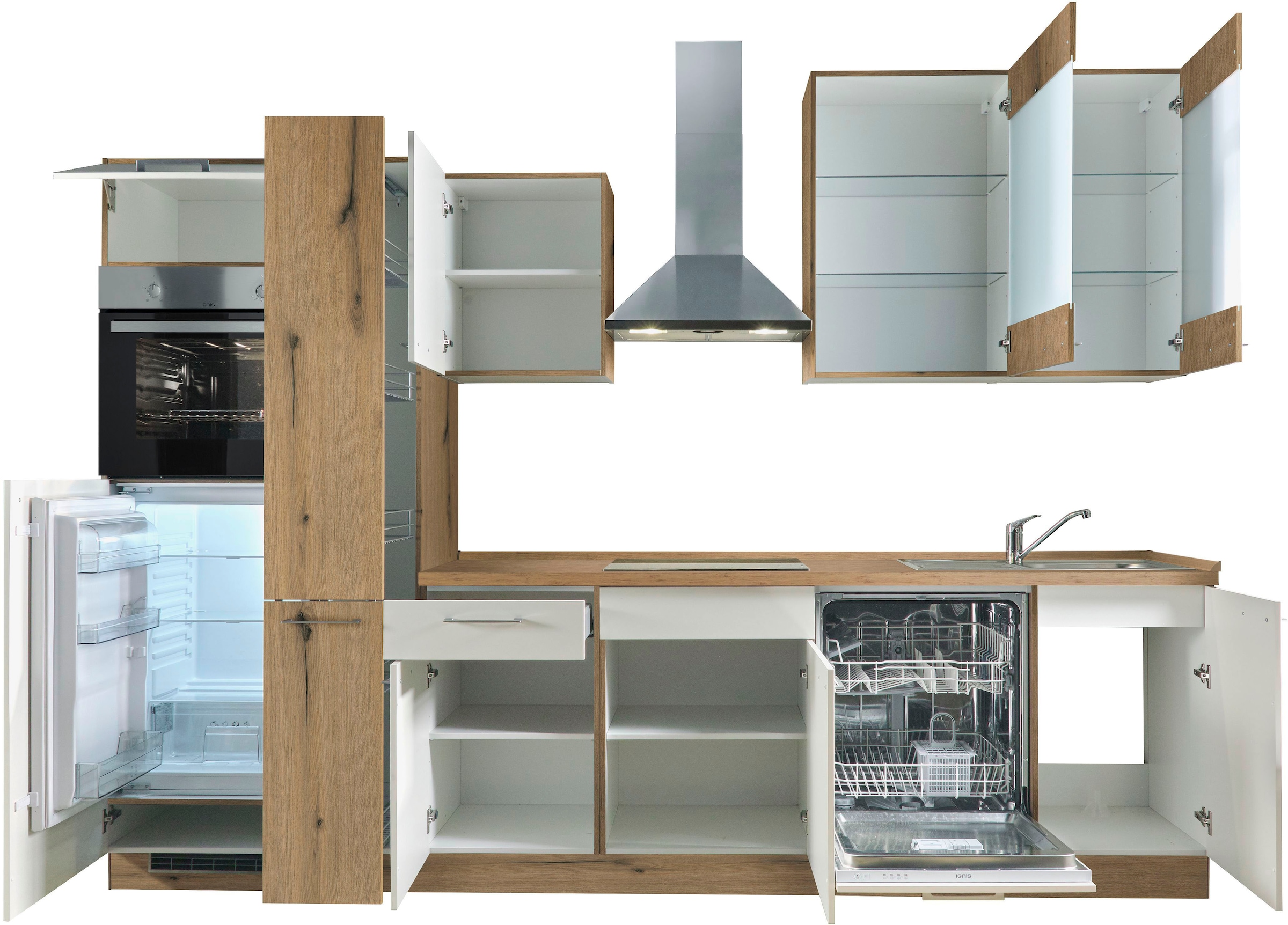 Express Küchen Küchenzeile »Trea«, mit 310 cm kaufen Soft-Close-Funktion, auf vormontiert, Raten und Vollauszug Breite