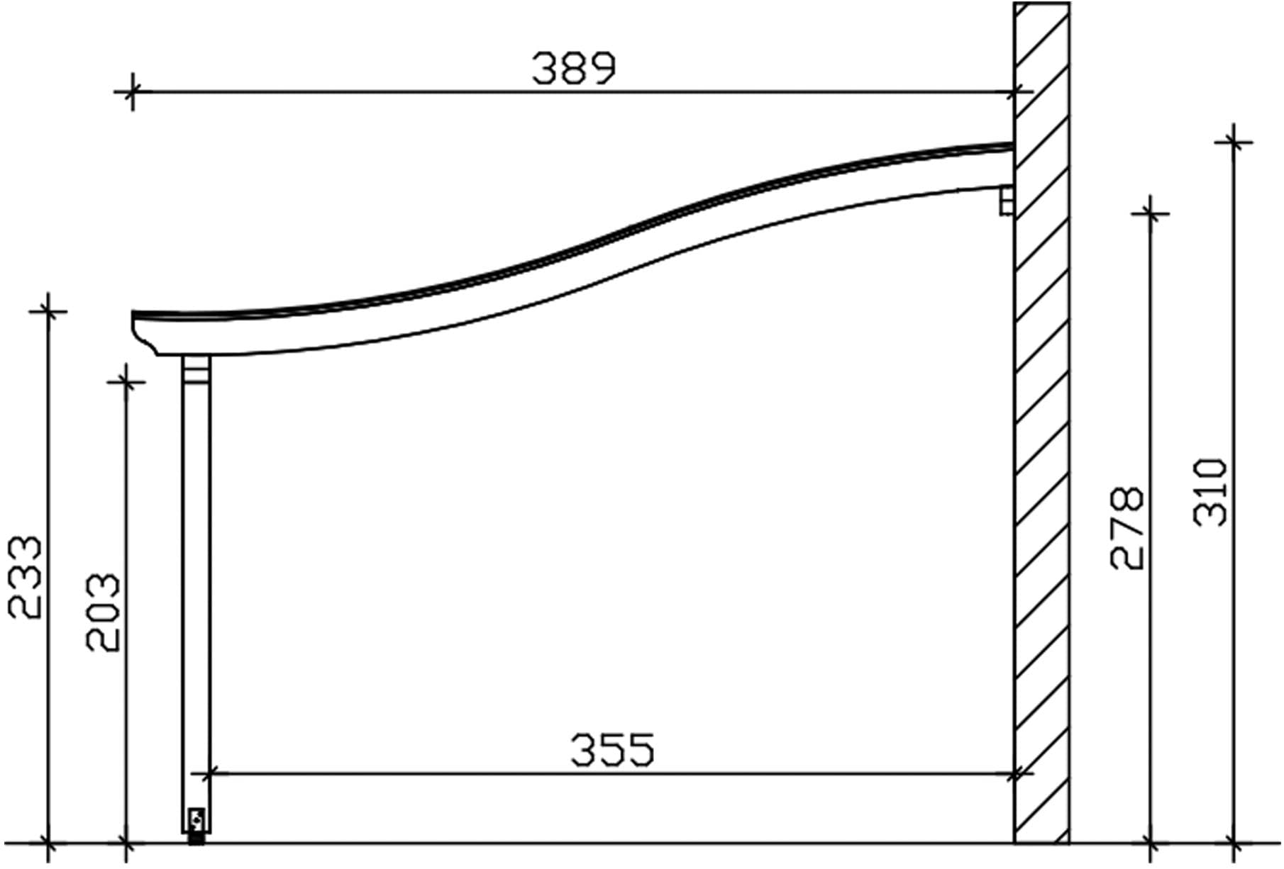 Skanholz Terrassendach »Venezia« Leimholz