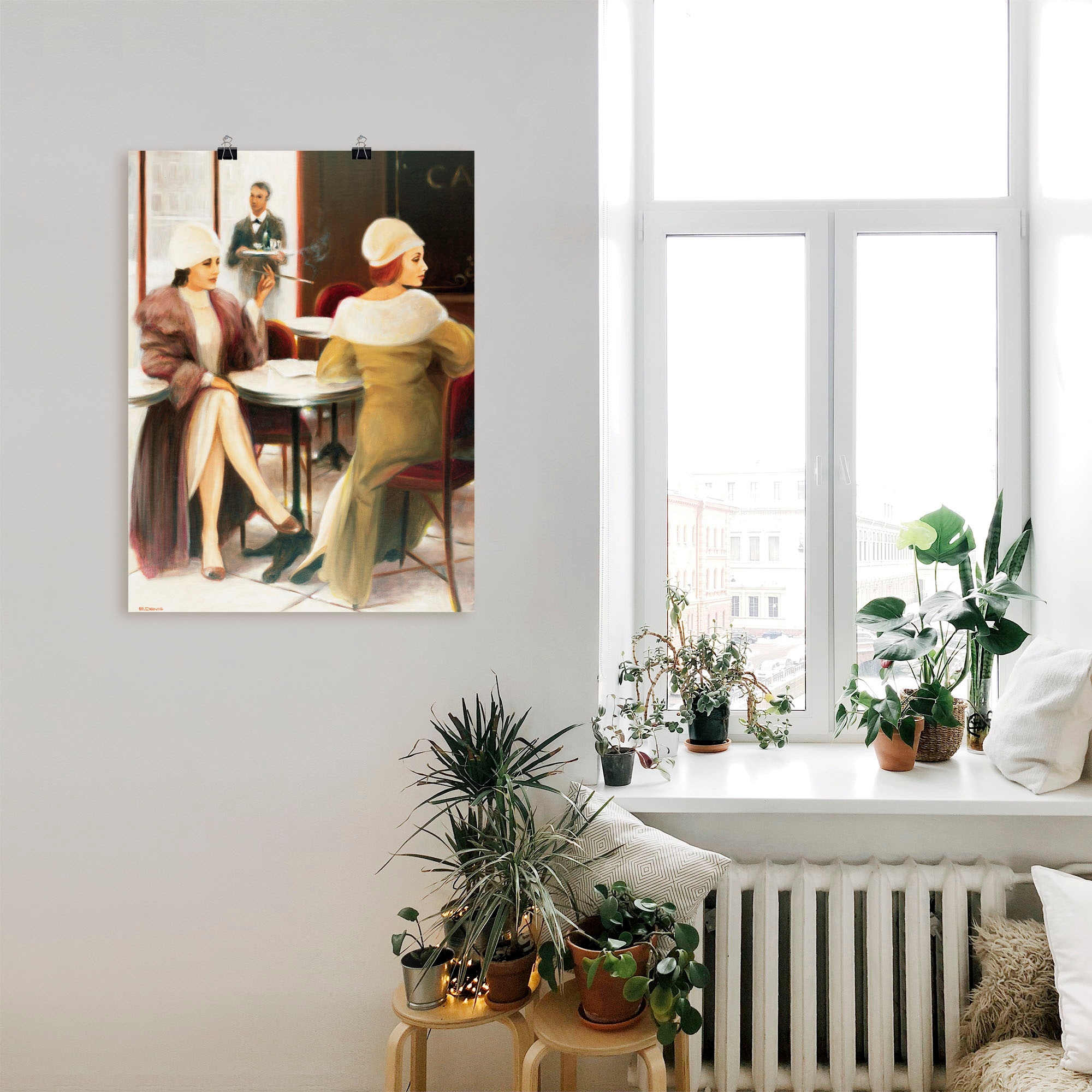 Artland Wandbild »Cafe I«, Frau, (1 St.), als Leinwandbild, Poster in verschied. Größen
