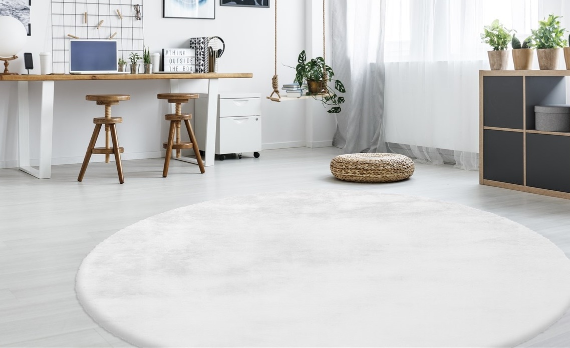 calo-deluxe Fellteppich »Vogesen 212«, rund, 45 mm Höhe, Kunstfell, Wohnzim günstig online kaufen
