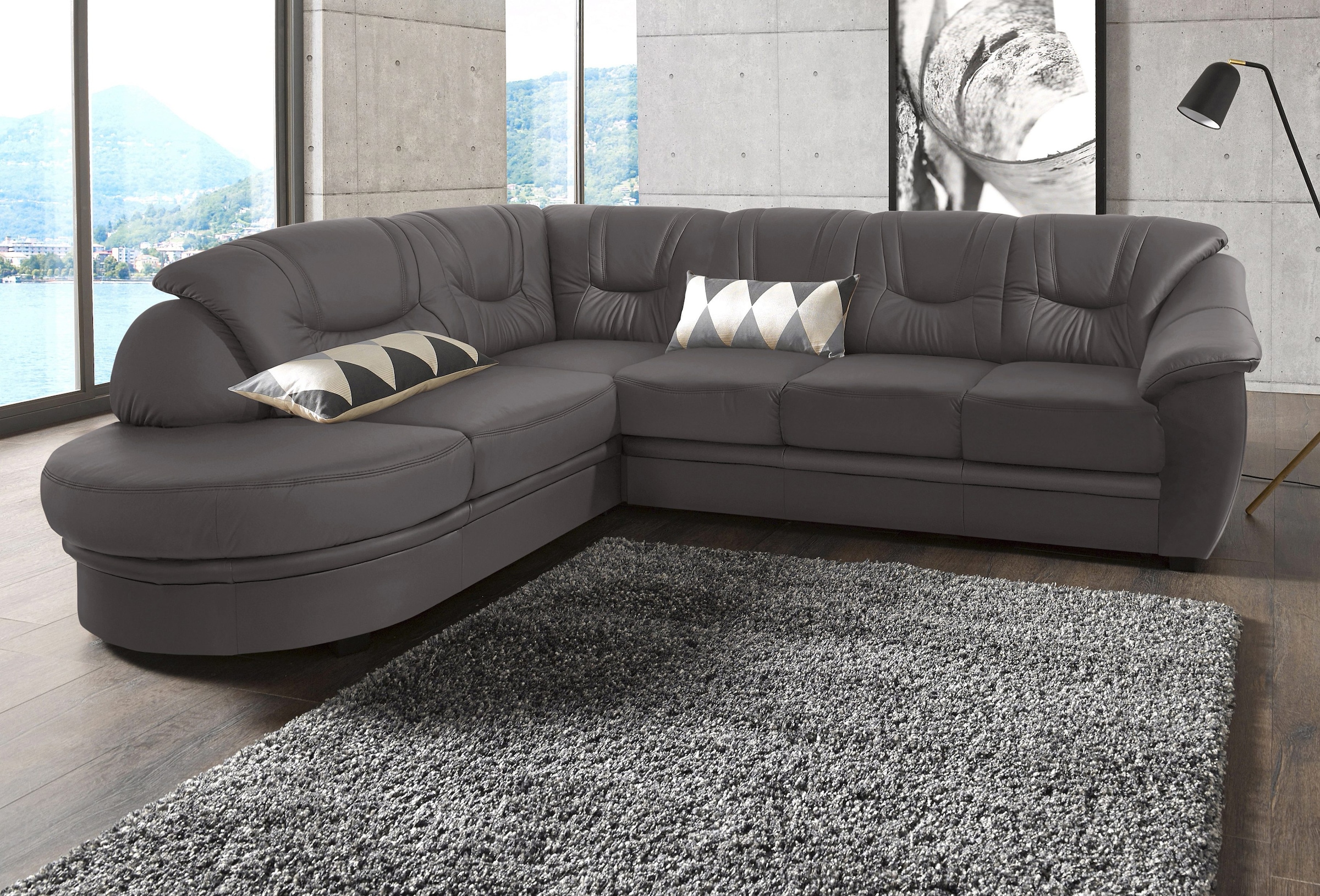 sit&more Ecksofa »Savoni L-Form«, wahlweise mit Bettfunktion