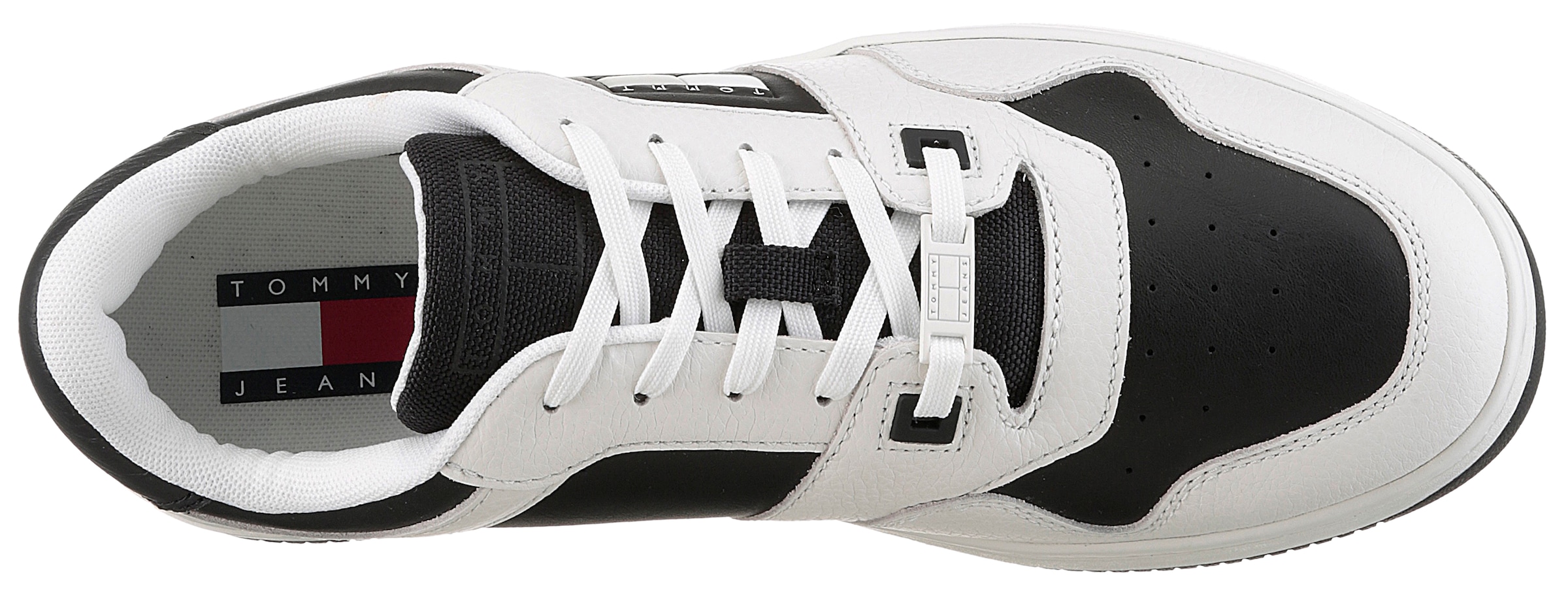 Tommy Jeans Sneaker »TJM RETRO BASKET CUPSOLE TUMBLE«, Freizeitschuh, Halbschuh, Schnürschuh mit gepolstertem Schaftrand