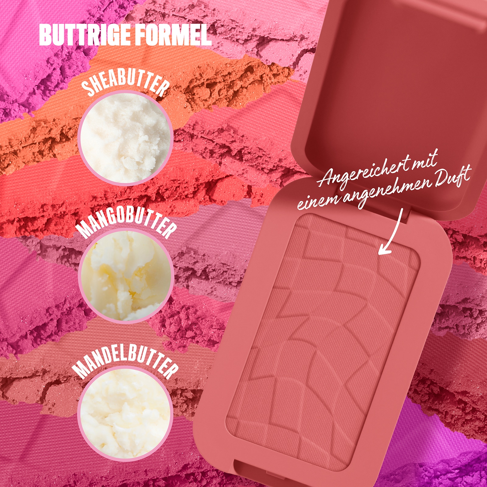 NYX Rouge »Makeup Buttermelt Blush«, Cremige, leichte Textur, variable Deckkraft, pflegende Formel.