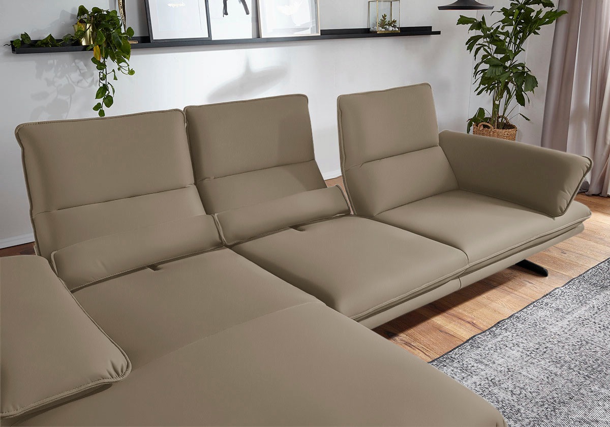 W.SCHILLIG Ecksofa »broadway, Designsofa mit tollem Sitzkomfort«, Sitztiefe günstig online kaufen