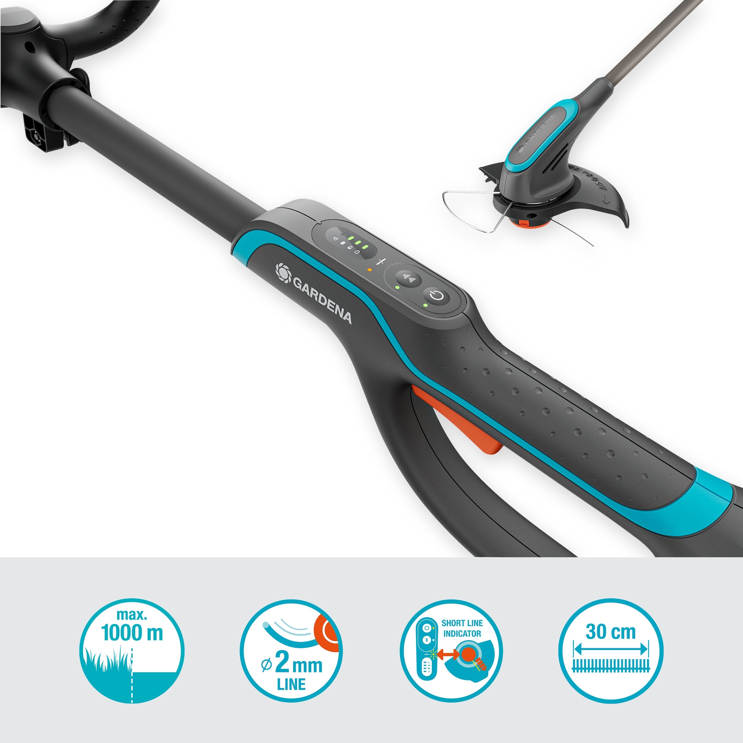 GARDENA Akku-Rasentrimmer »PowerTrim 30/18V P4A Ready-To-Use Set« inkl. Akku und Ladegerät