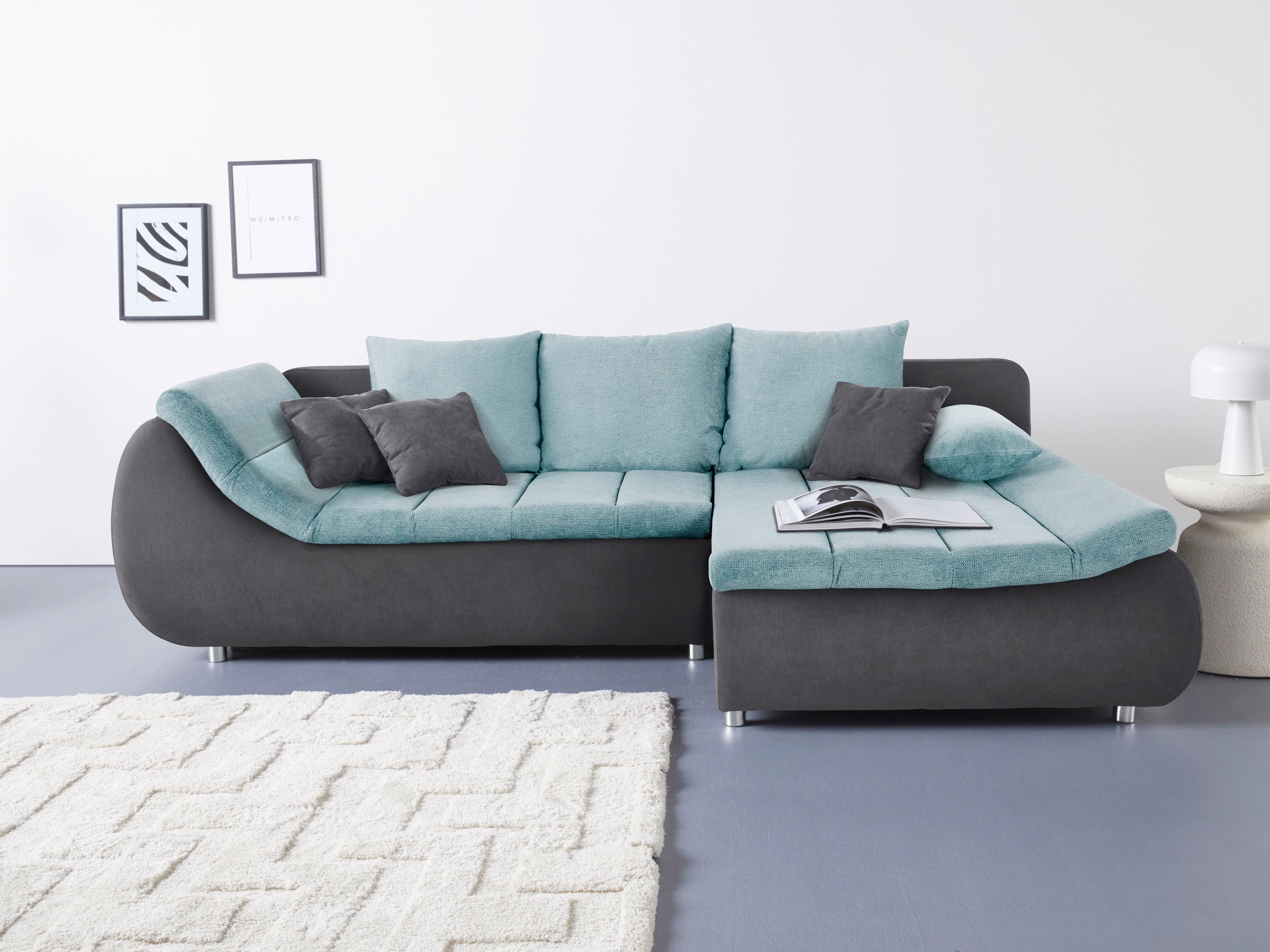 INOSIGN Ecksofa »Imola, elegant und modern, aktuelle Steppung im Sitz, bequ günstig online kaufen