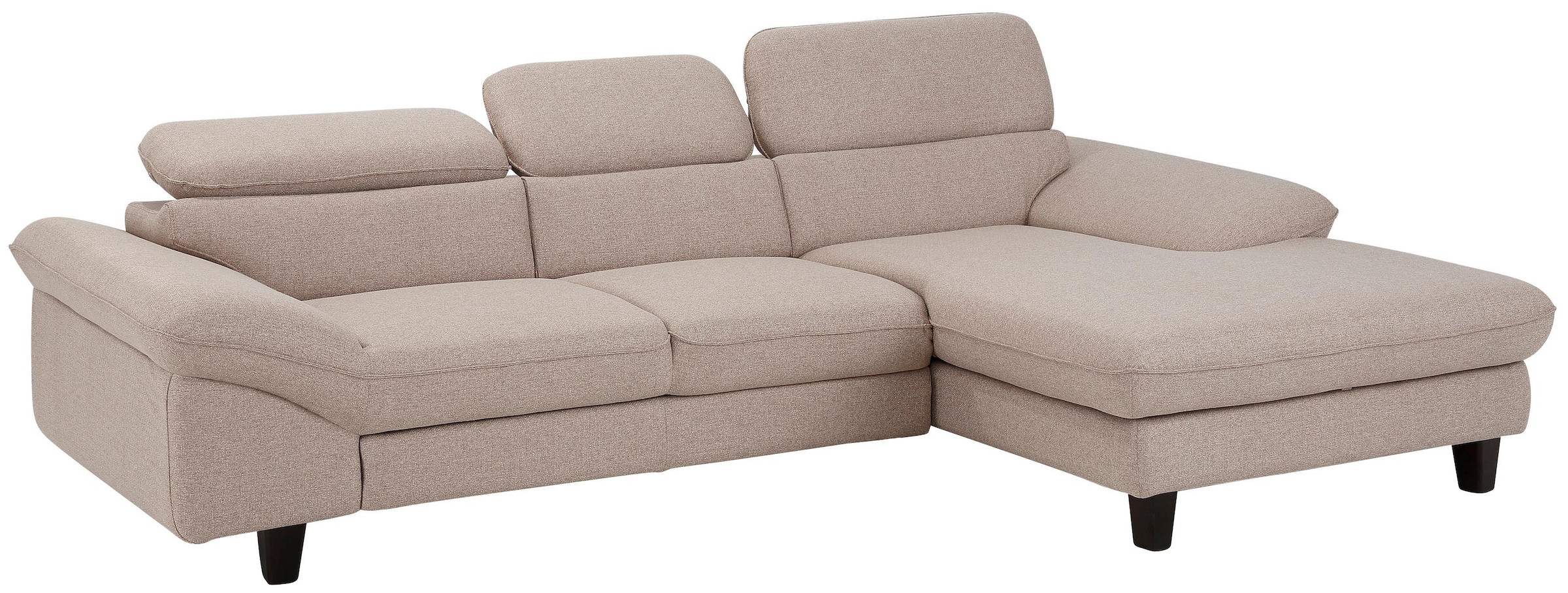 Home affaire Ecksofa »Pilot L-Form«, mit Kopfteilverstellung, wahlweise mit Bettfunktion & Bettkasten