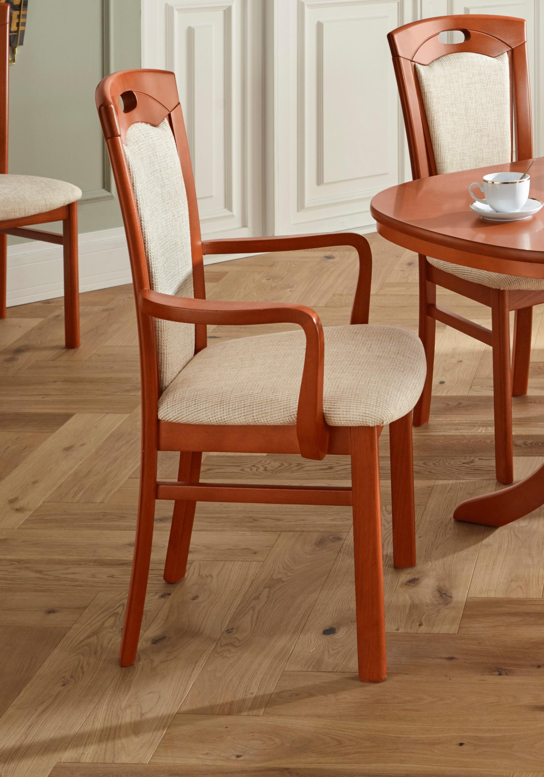 Home affaire Esszimmerstuhl »FERDI, Armlehnstuhl, Made in Italy, Massivholz günstig online kaufen