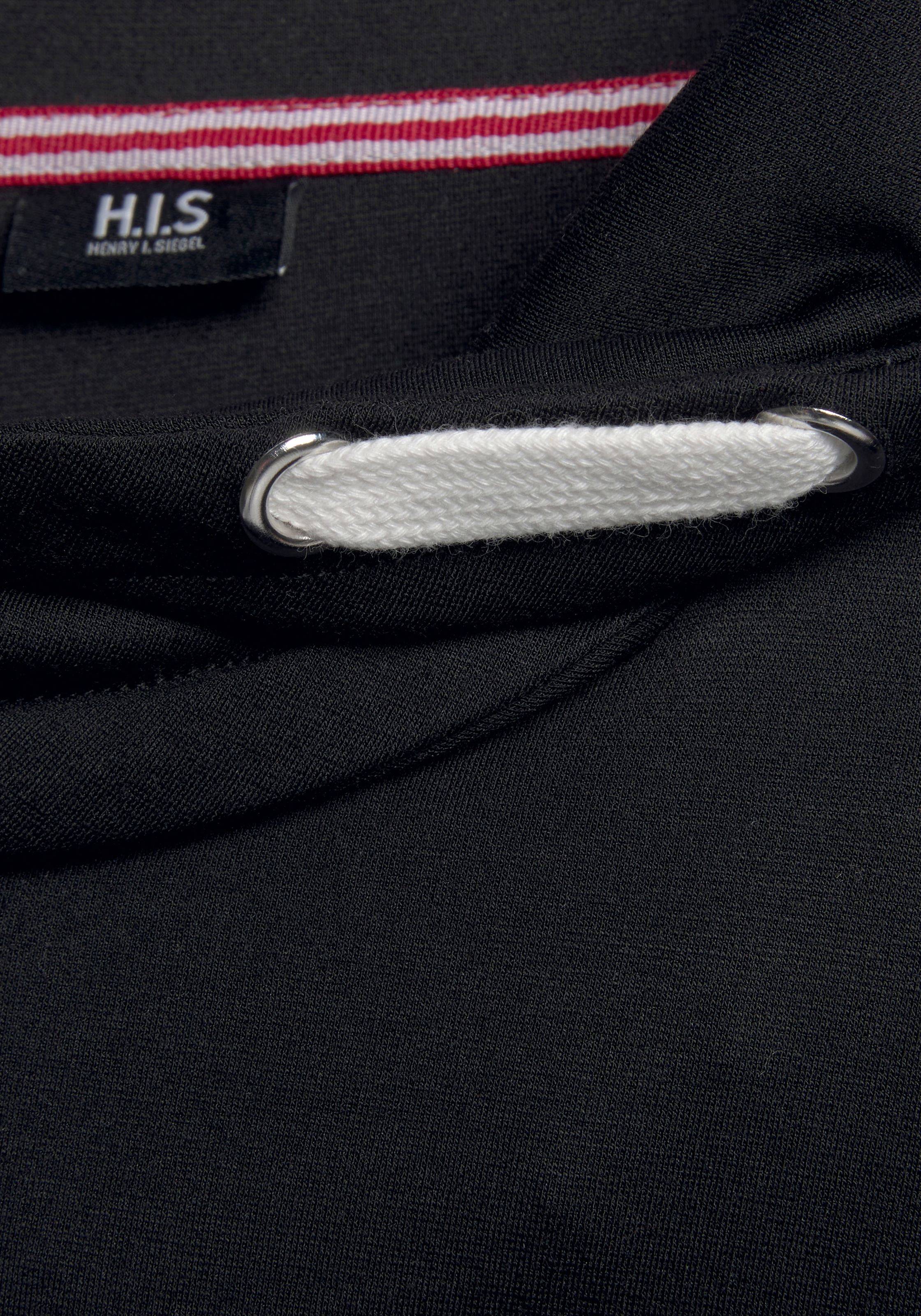 H.I.S Sweatshirt, mit geringelte Rippbündchen, Loungewear, Loungeanzug