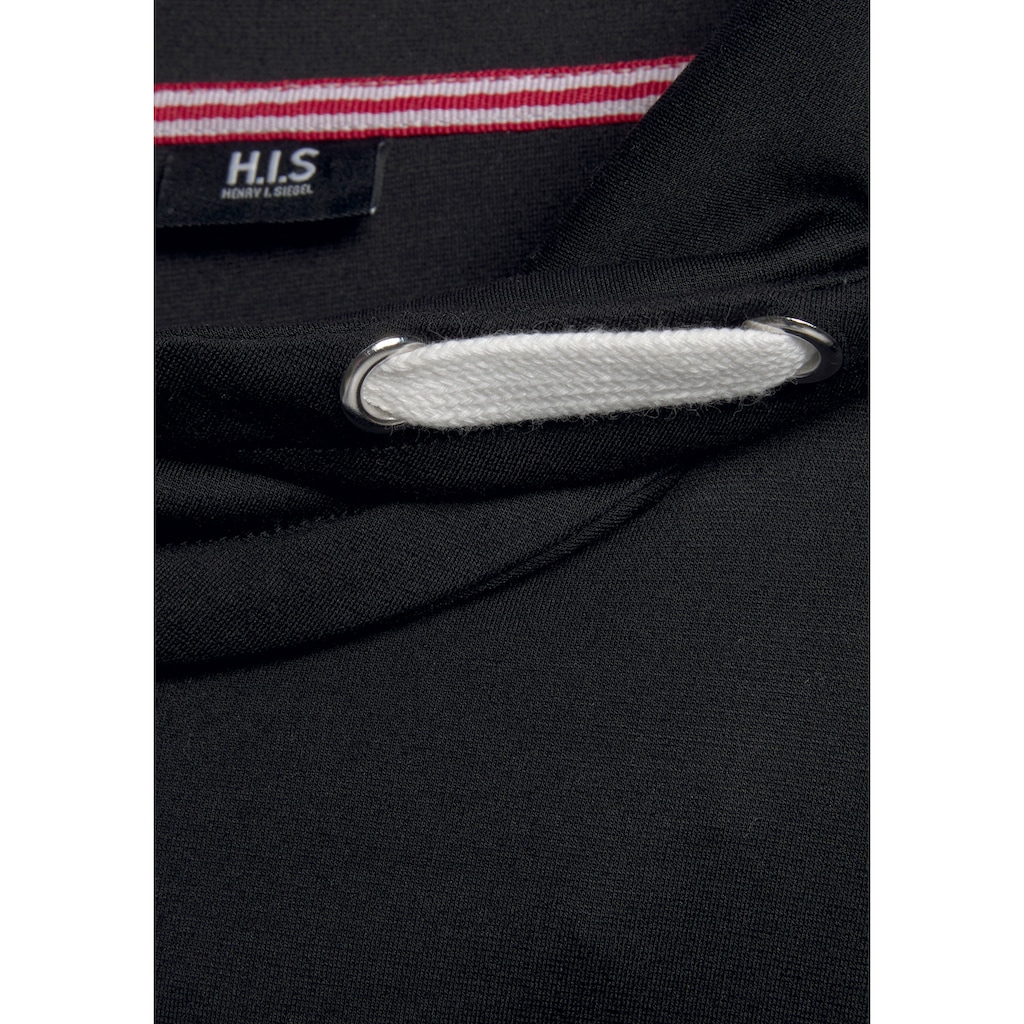 H.I.S Sweatshirt, mit geringelte Rippbündchen, Loungewear, Loungeanzug