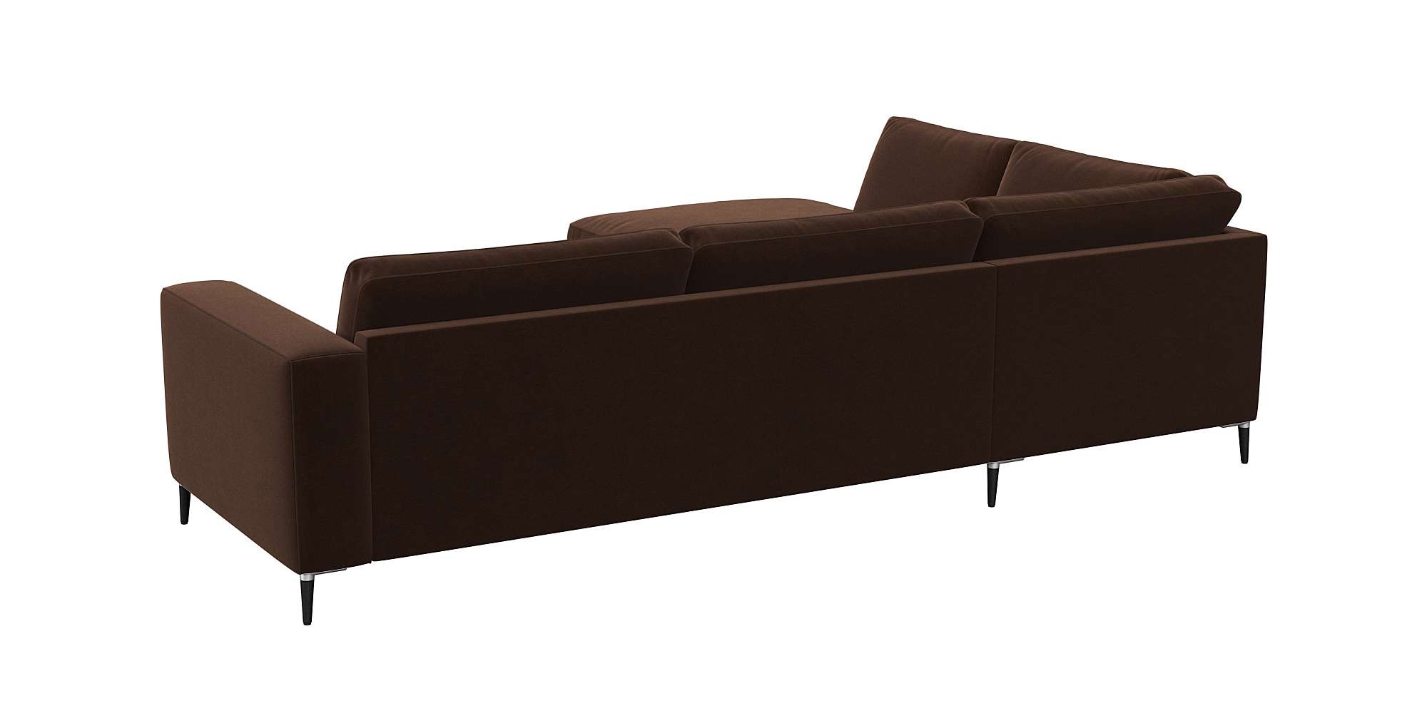 FLEXLUX Ecksofa »Fiore, L-Form, bequem und komfortabel durch hochwertigem Sitzaufbau«, breite Armlehnen, Kaltschaum, Füße Alu+schwarz
