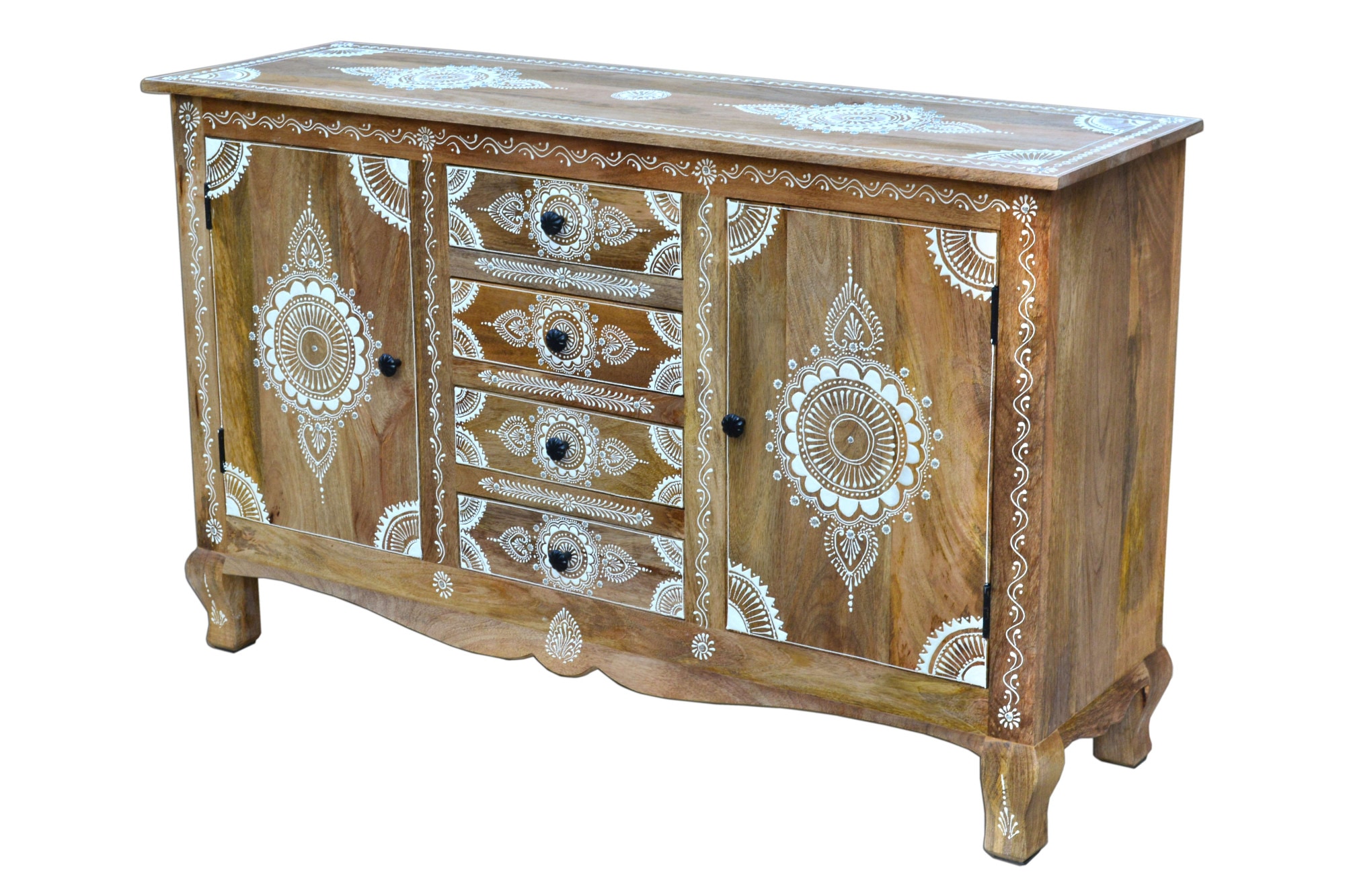 Home affaire Sideboard »Gullaba«, Kommode, Hand bemalt, Breite 140 cm