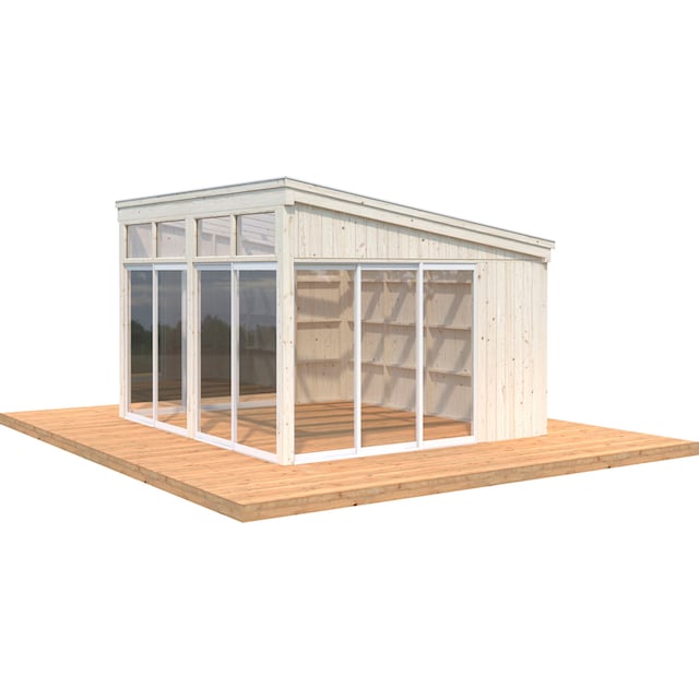 Palmako Holzpavillon »Nova«, mit Doppelstegplatten, BxT: 432x376 cm, natur  online bestellen | Garagen