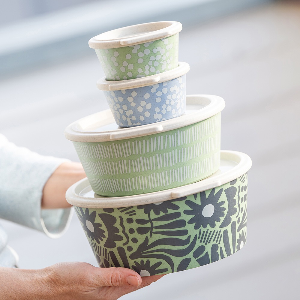 KOZIOL Aufbewahrungsschüssel »BLOMSTER BOX 1,3l LINE Schale 1,3l mit Deckel« 1 tlg.