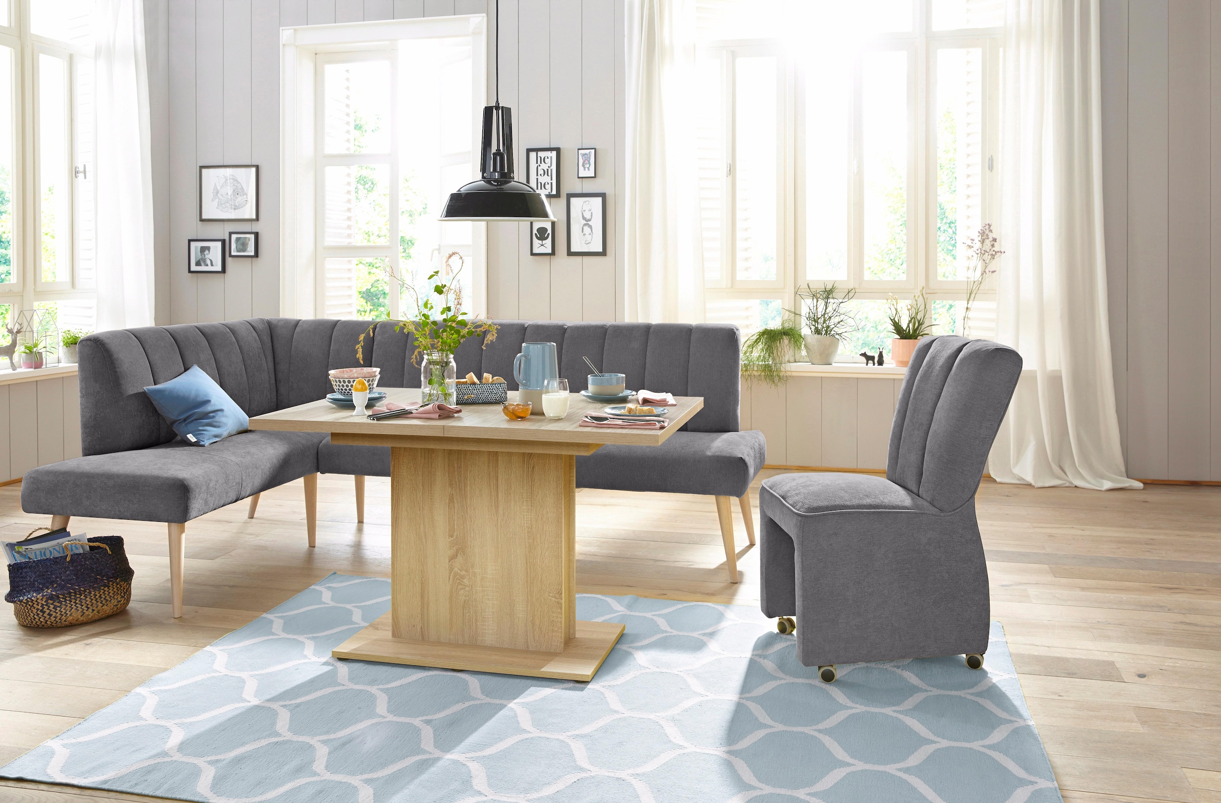 exxpo - sofa fashion Sessel »Costa, Loungesessel, Hochlehnsessel, auf Rollen, Komfortsitzhöhe 53cm«, kompakt und bequem, Breite 52 cm