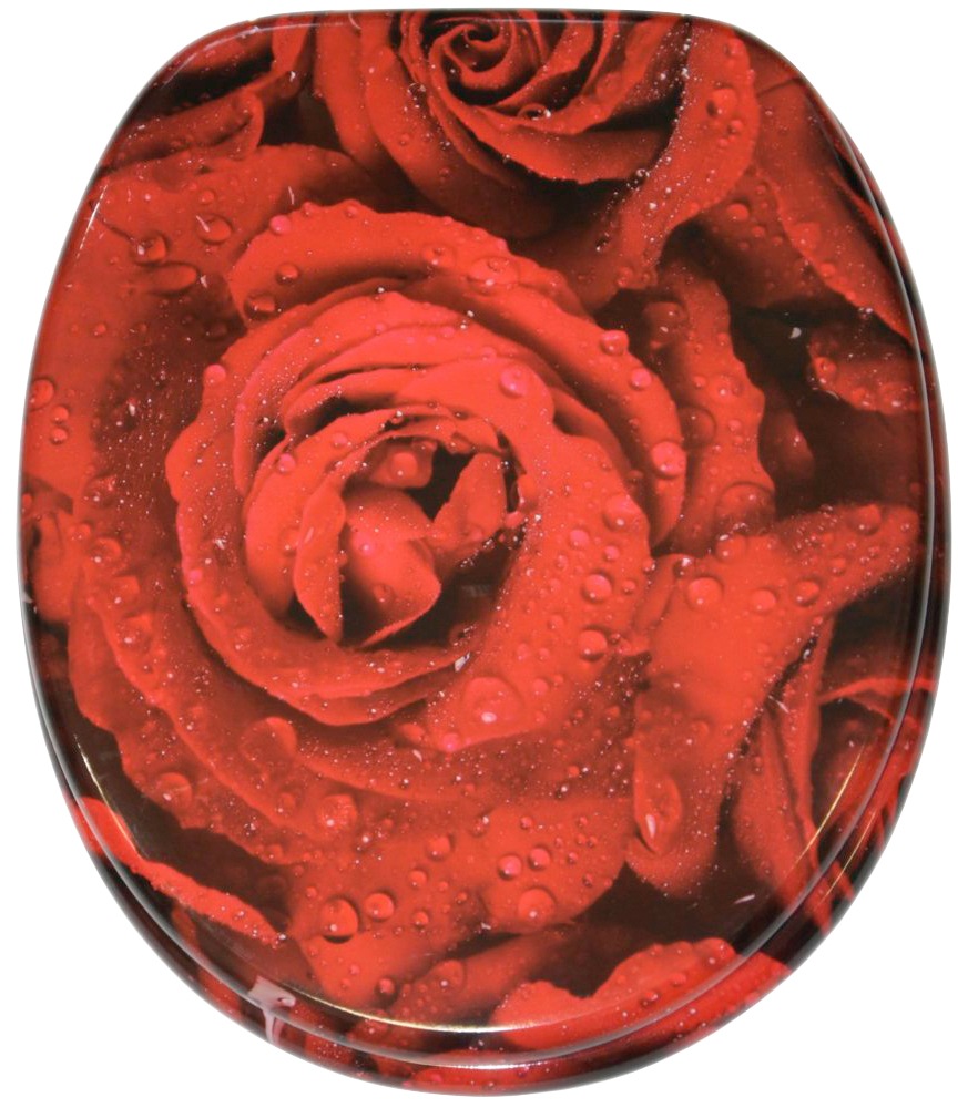 Sanilo Badaccessoire-Set »Rosen« bestehend aus WC-Sitz, Badteppich, Stöpsel, Seifenspender, WC-Bürste