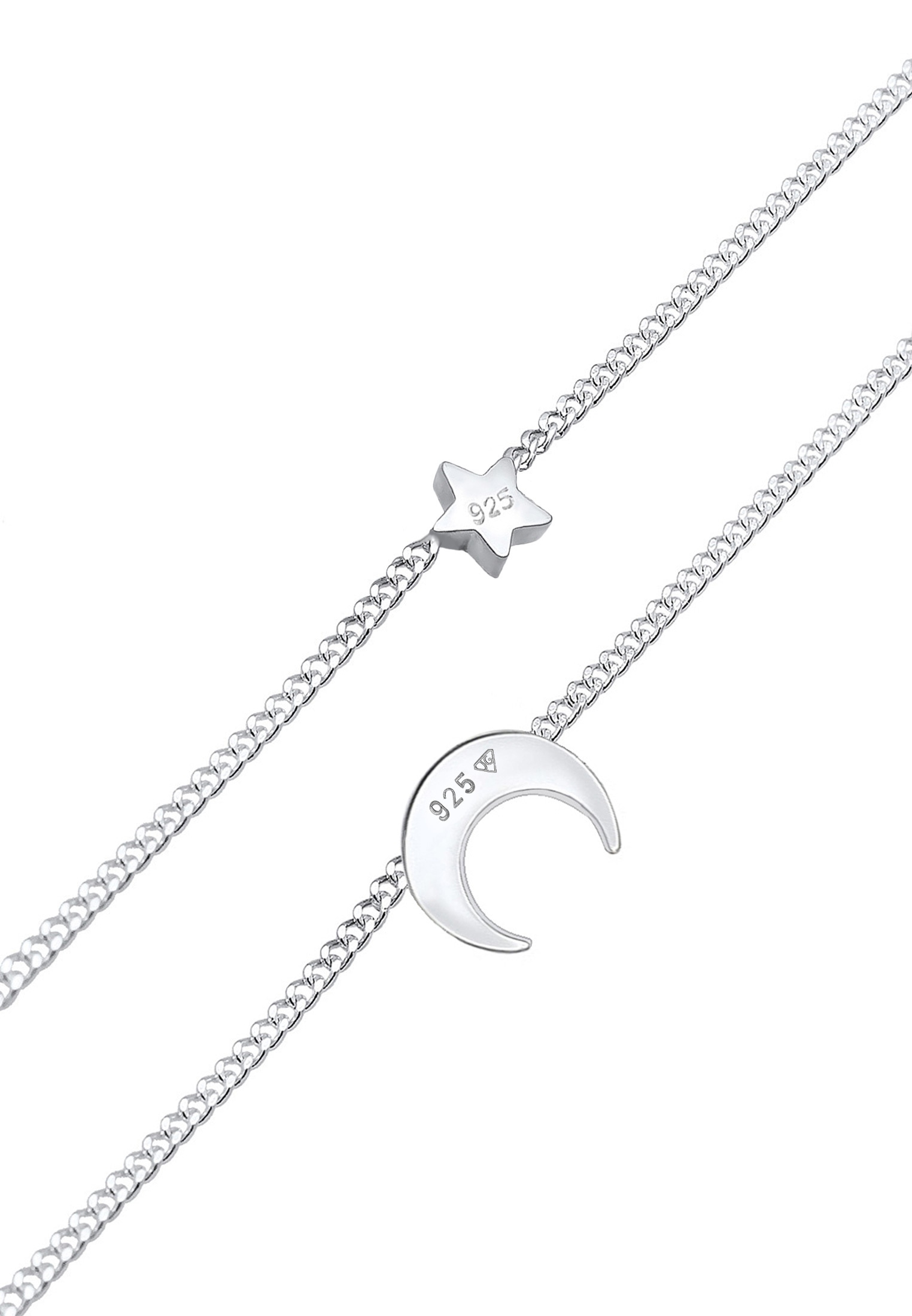 Elli Collier »Choker Layer Halbmond und Sterne 925er Silber«