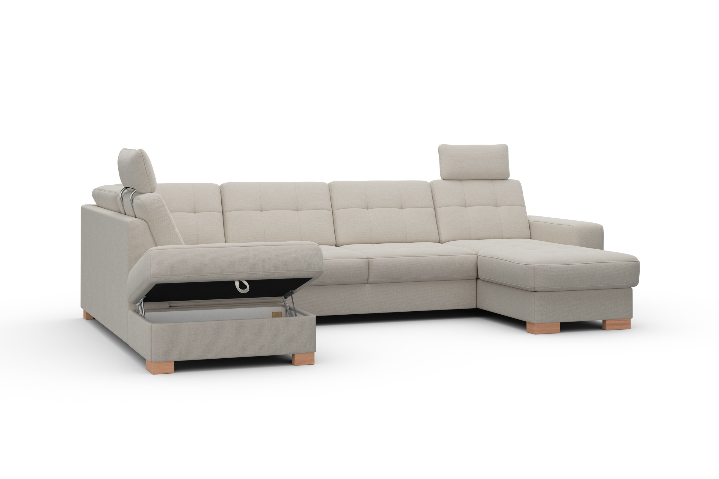 sit&more Wohnlandschaft »Quincy U-Form«, wahlweise mit Bettfunktion und Bettkasten