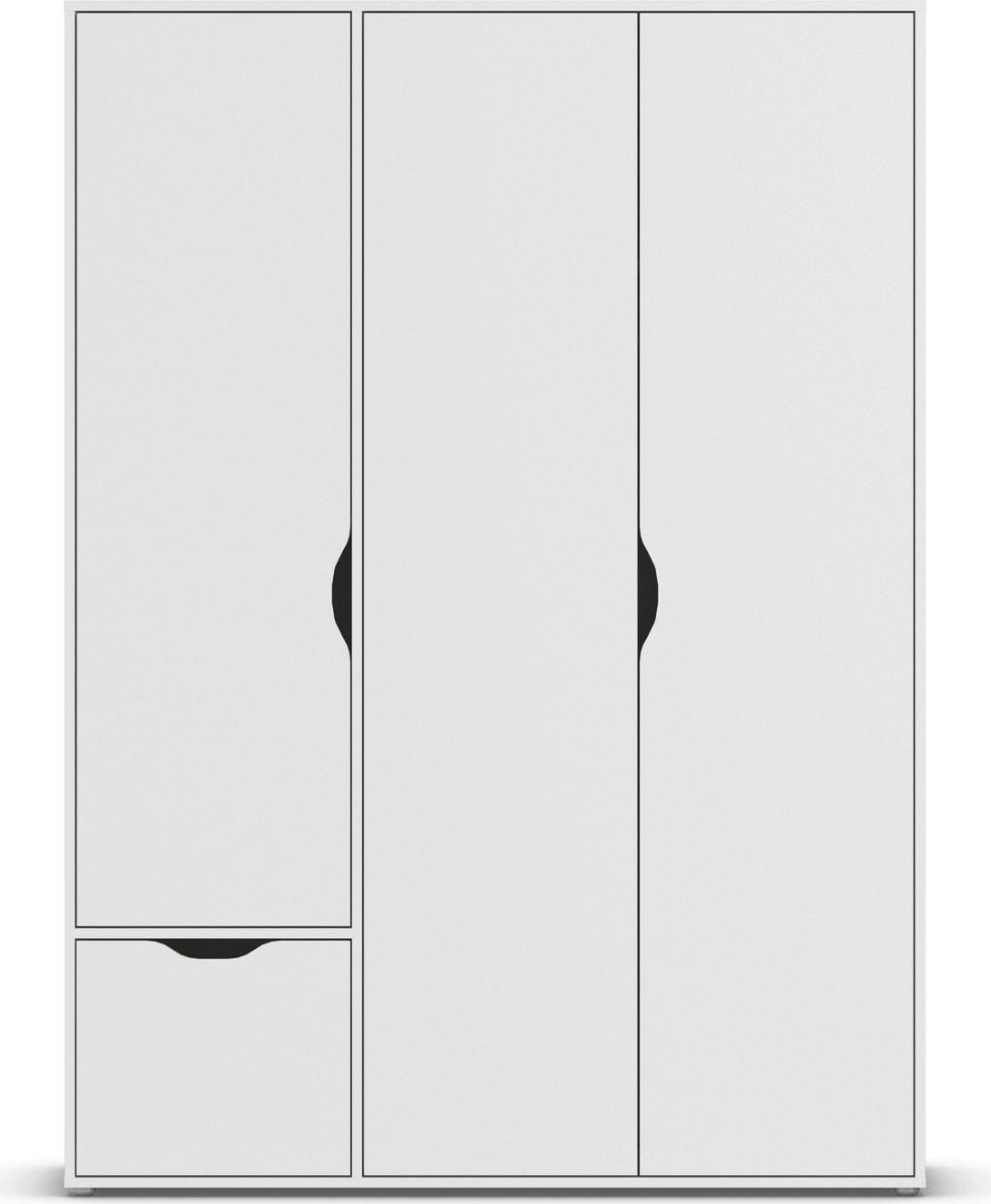 rauch Drehtürenschrank »Kleiderschrank Schrank Garderobe Wäscheschrank NARAI mit Schubladen«, (in 3 verschiedenen Ausstattungen BASIC/CLASSIC/PREMIUM), Griffausfräsungen für eine grifflose Optik TOPSELLER MADE IN GERMANY