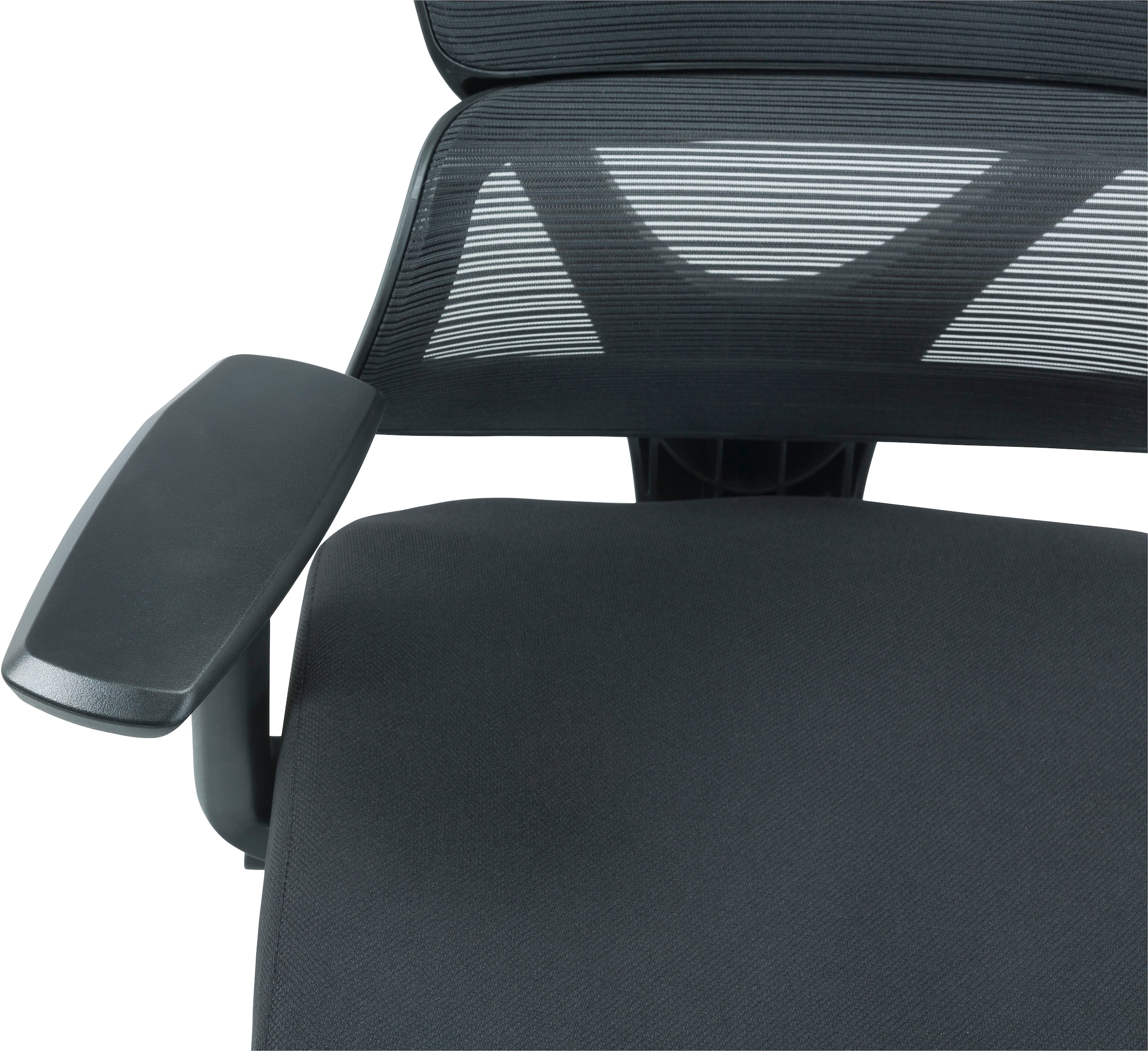 Places of Style Bürostuhl »Andora, moderner ergonomischer Schreibtischstuhl«, Netzstoff, verstellbare Armlehne & Kopfstütze, Lendenwirbelstütze