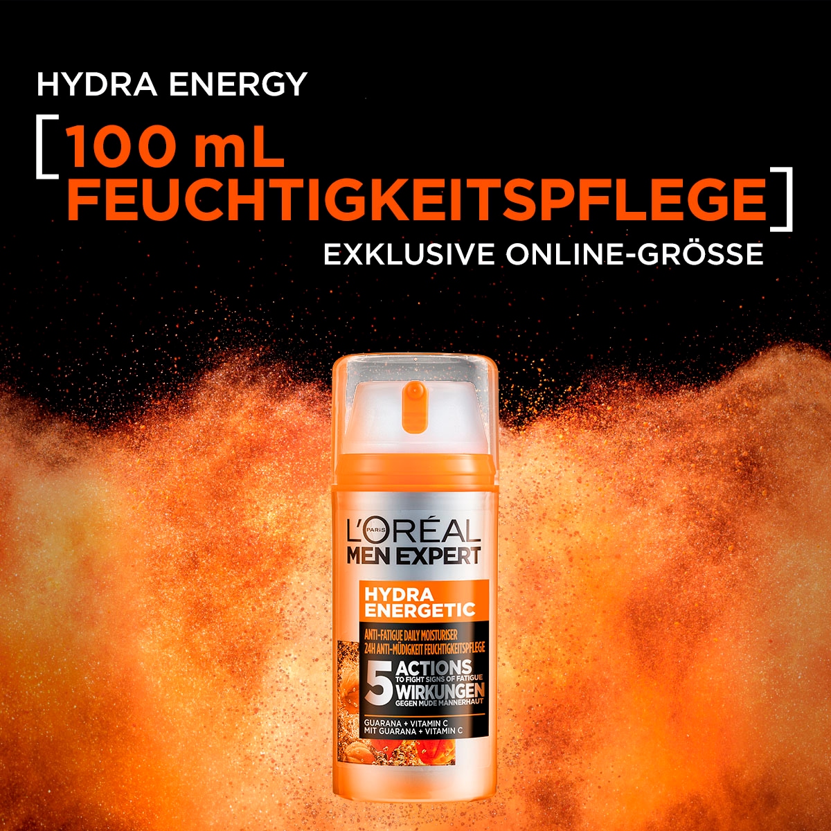 L'ORÉAL PARIS MEN EXPERT Feuchtigkeitscreme »Hydra Energy 24H Anti-Müdigkeit«, mit Vitamin C