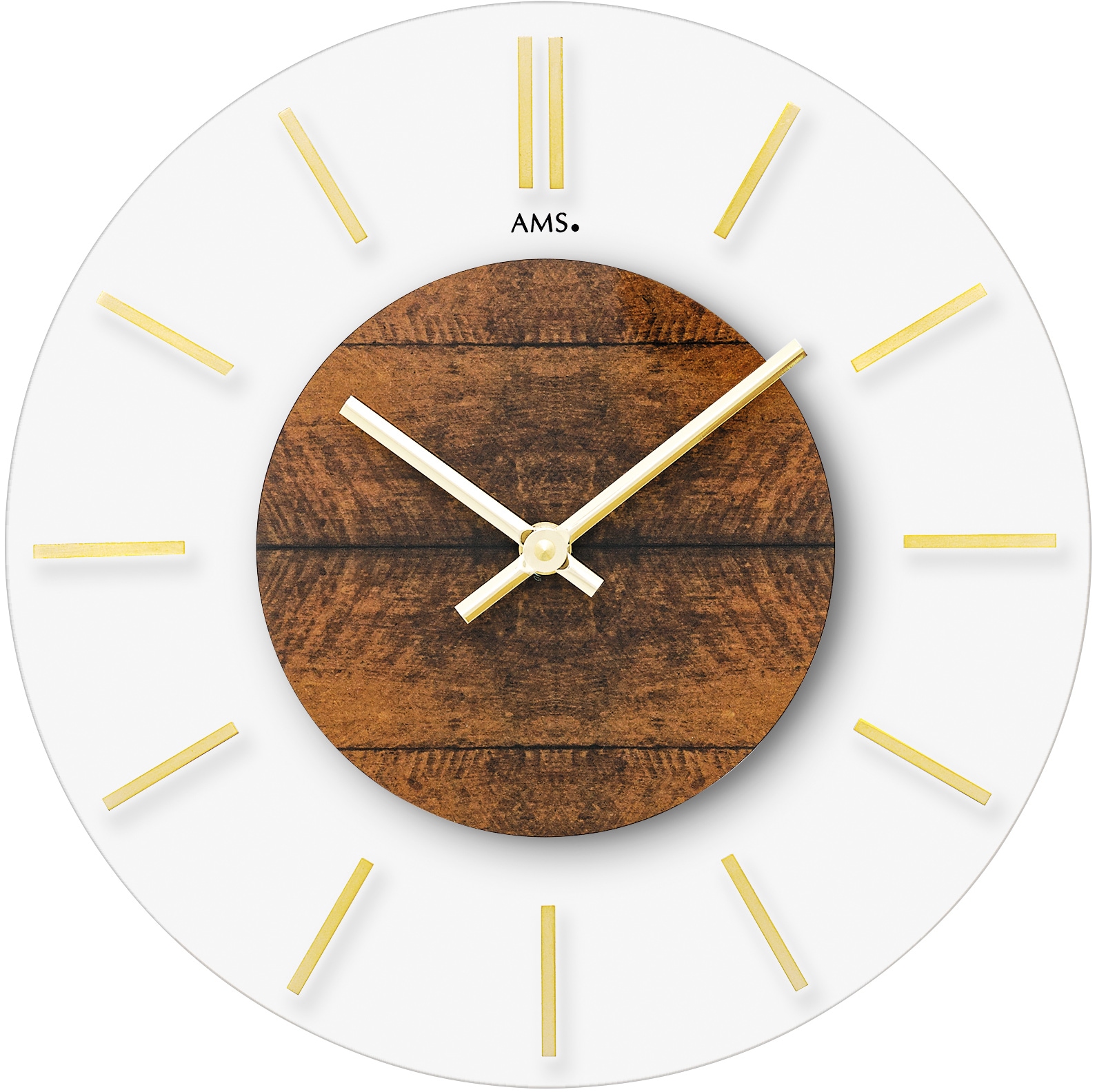 AMS Wanduhr »W9661«, Made in Germany,Holz,Wohnzimmer,Esszimmer,Küche,Arbeit günstig online kaufen