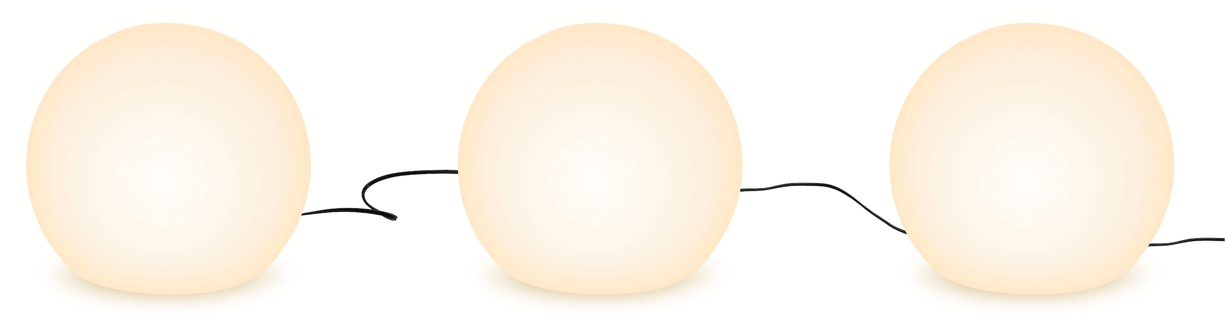 my home LED Solarleuchte »Orlaith, LED-Solar Kugelleuchten, 3er Set«, Leuchtmittel LED-Modul | LED fest integriert, mit Erdspießen