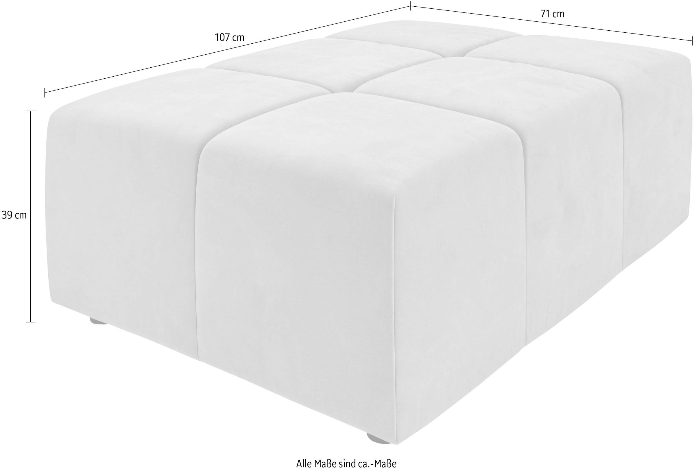 Home affaire Polsterhocker »Ancona« passend zur "Ancona"-Polsterserie, auch in Cord + Easy Care