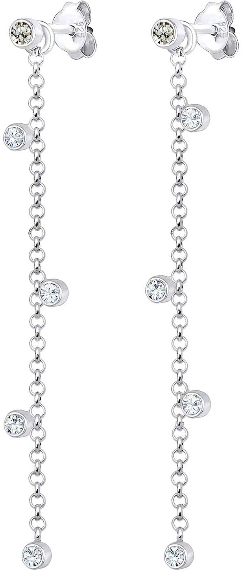 Elli Paar Ohrhänger »Schmuck Geschenk Silber 925 Ohrringe« mit Glasstein