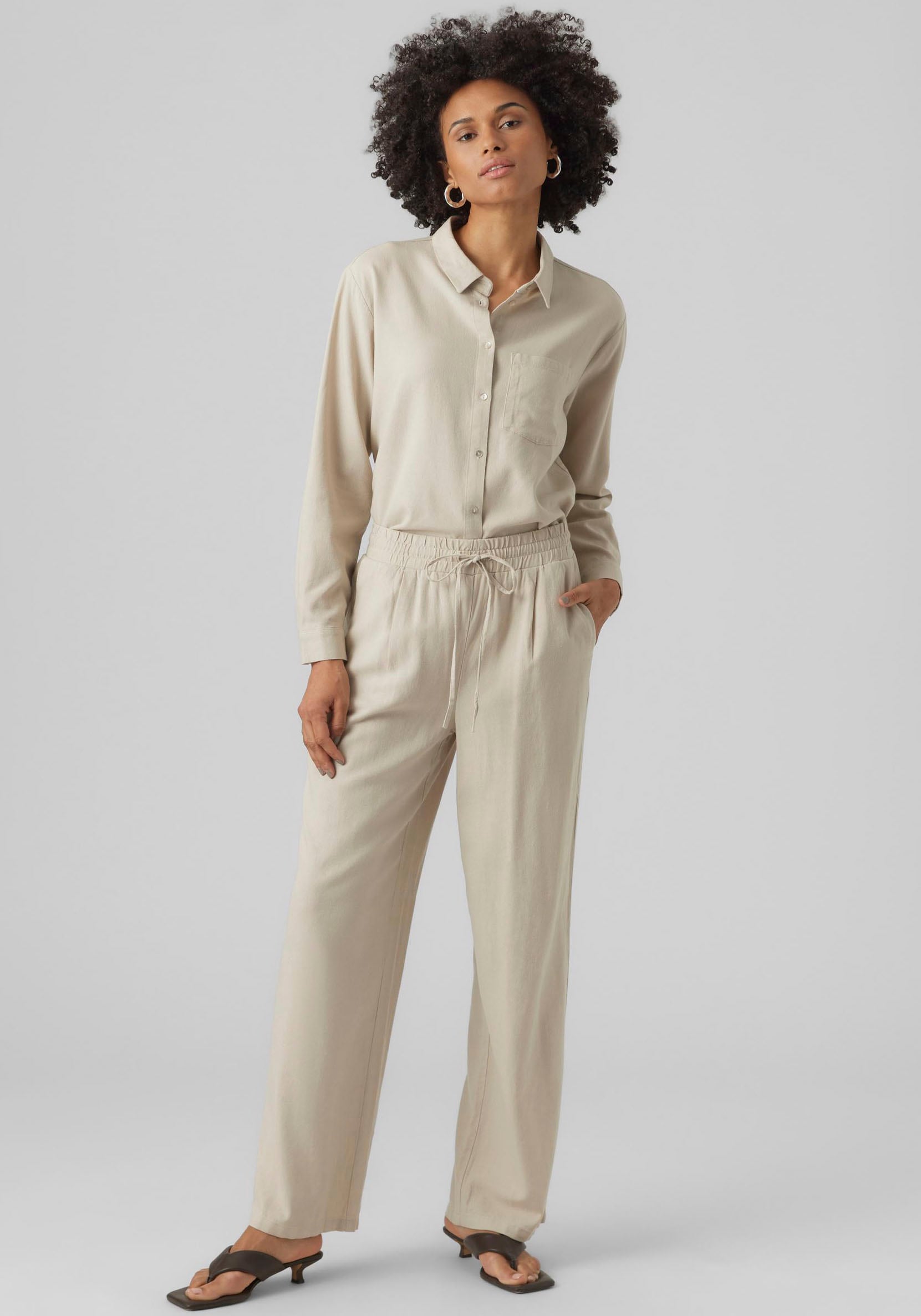 Vero Moda Schlupfhose »VMJESMILO HW WIDE PANTS WVN NOOS«, mit Seitentaschen