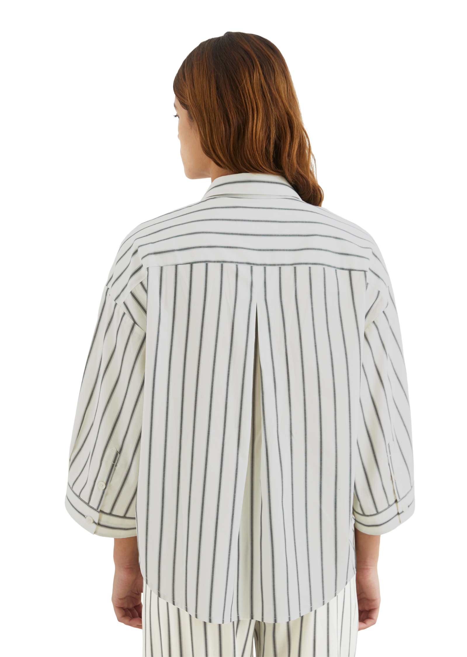 Marc O'Polo Hemdbluse »Mix & Match Poplin«, Hemdbluse mit extra breiten Ärmeln und durchgehender Knopfleiste