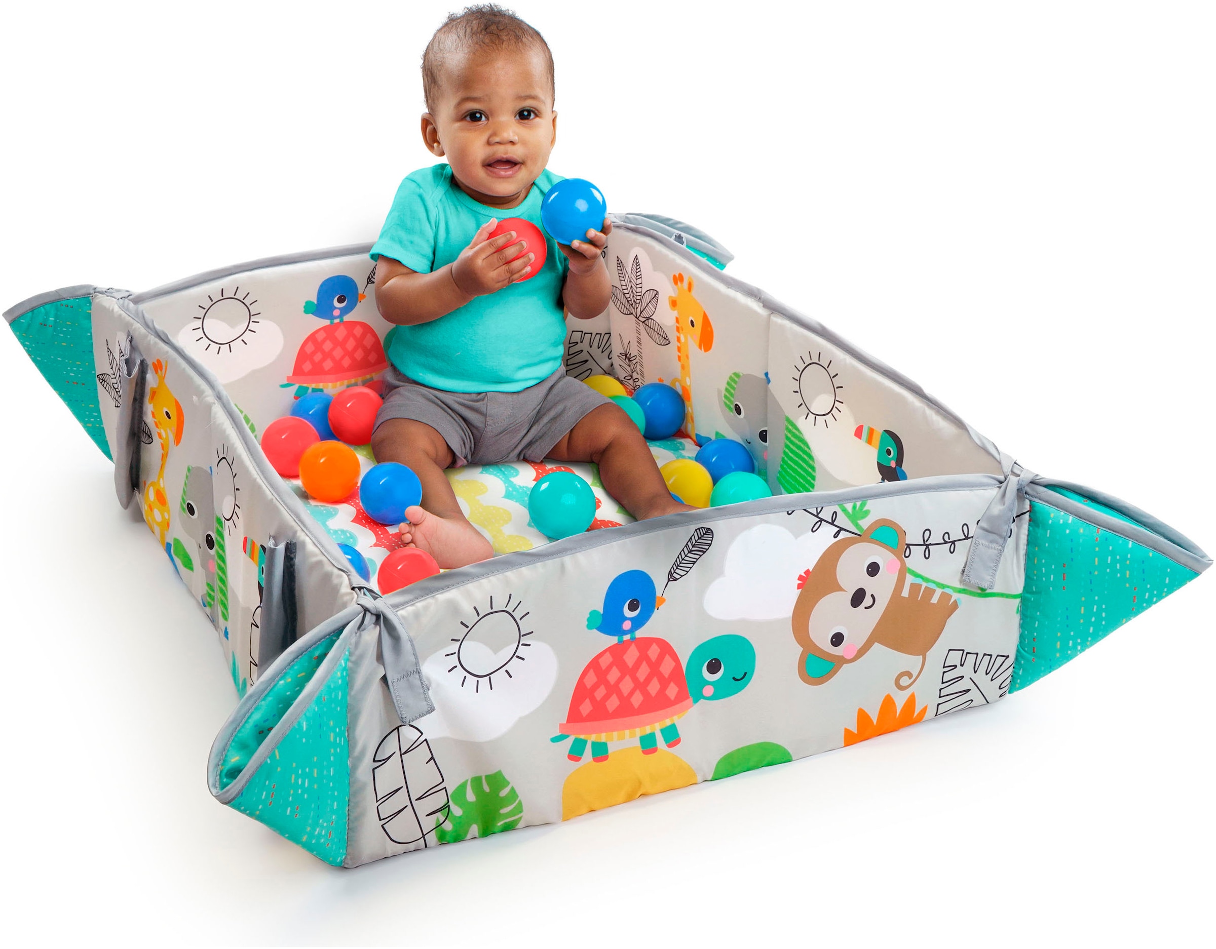 Bright Starts Spielbogen »5-in-1 Your Way Ball Play™ Activity Gym & Ball Pit - Totally Tropical™«, mit Licht und Sound