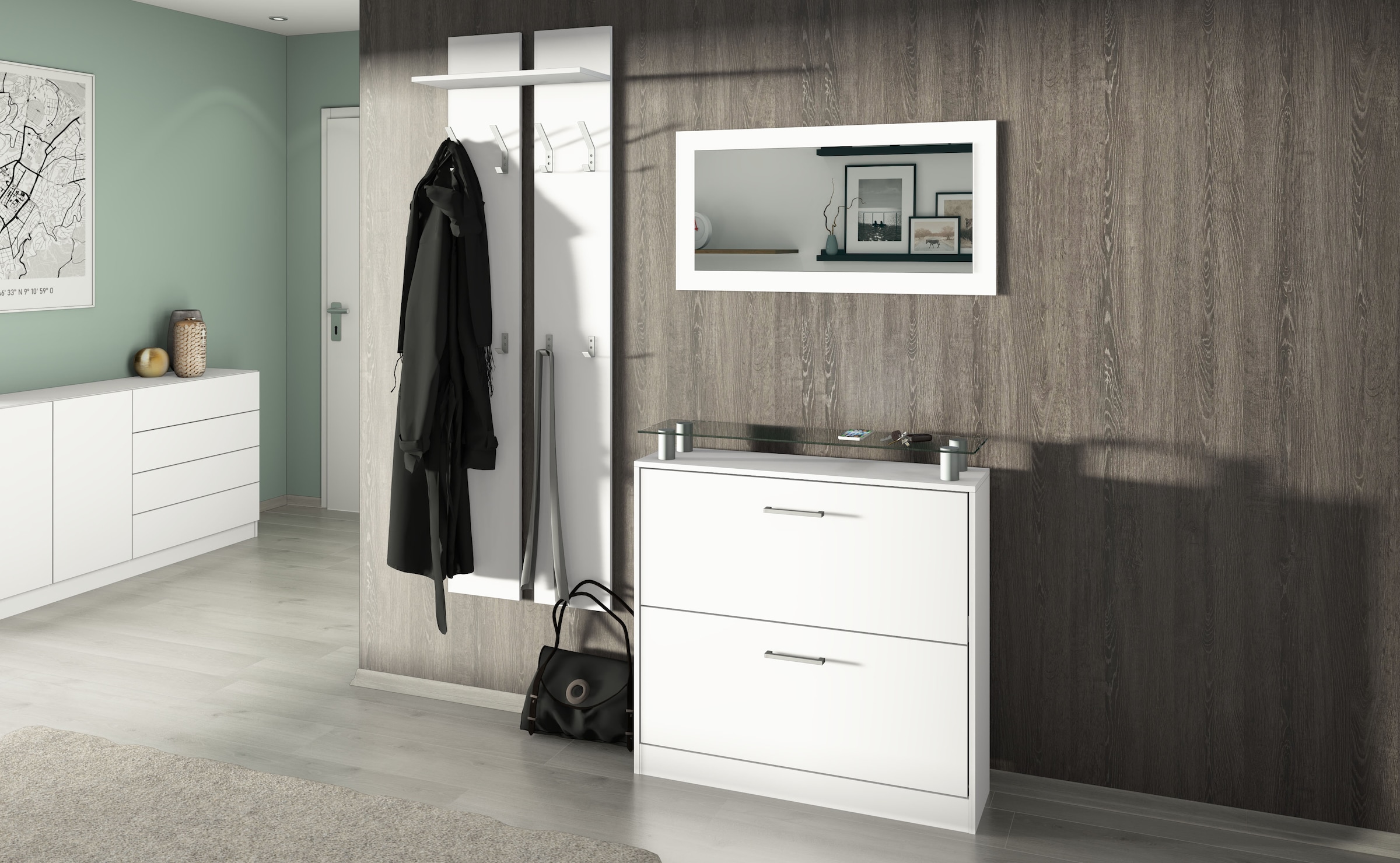 borchardt Möbel Garderoben-Set »Finn« Set, 3 Stk. tlg.