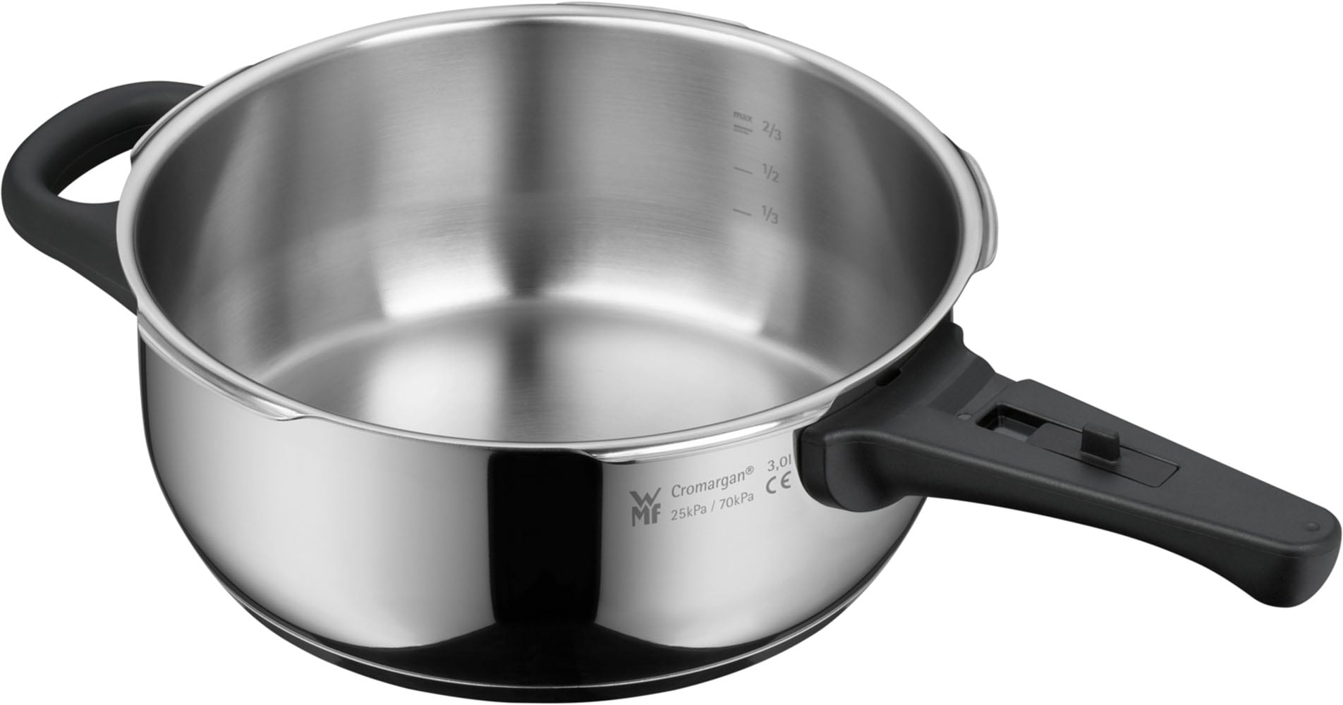 WMF Schnellkochtopf »Perfect One Pot, Dampfkochtopf 6,5l + 3l, großes Kochsignal, Induktion« 1 Druckkochtopf (V 6,5l, Ø 22cm), 1 Bratpfanne (V 3,0l, Ø 22cm),  Cromargan® Edelstahl Rostfrei 18/10
