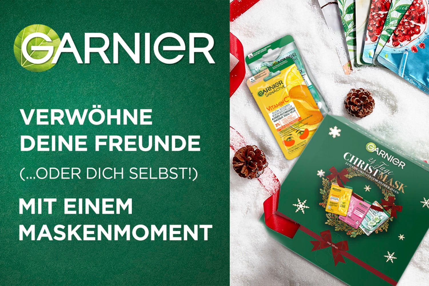 GARNIER Kosmetik-Adventskalender »Garnier Tuchmasken 24er Adventskalender«, ab 13 Jahren, mit Hyaluron, entspannend