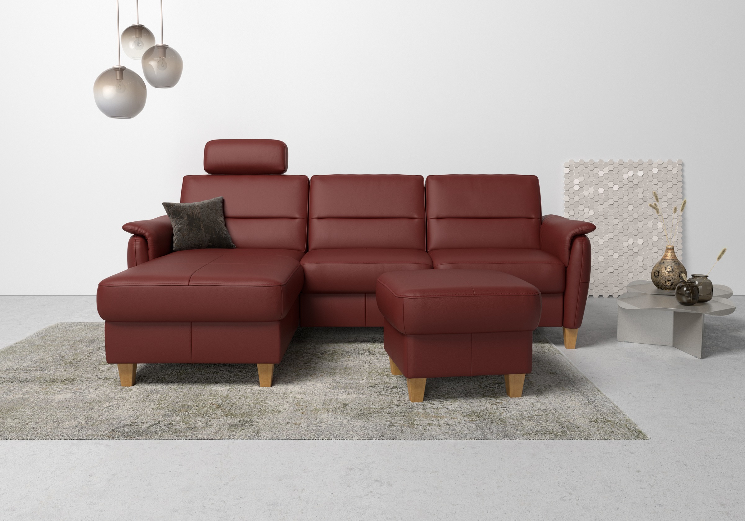 Home affaire Ecksofa »Palmera L-Form«, Federkern, wahlweise mit Bettfunktio günstig online kaufen