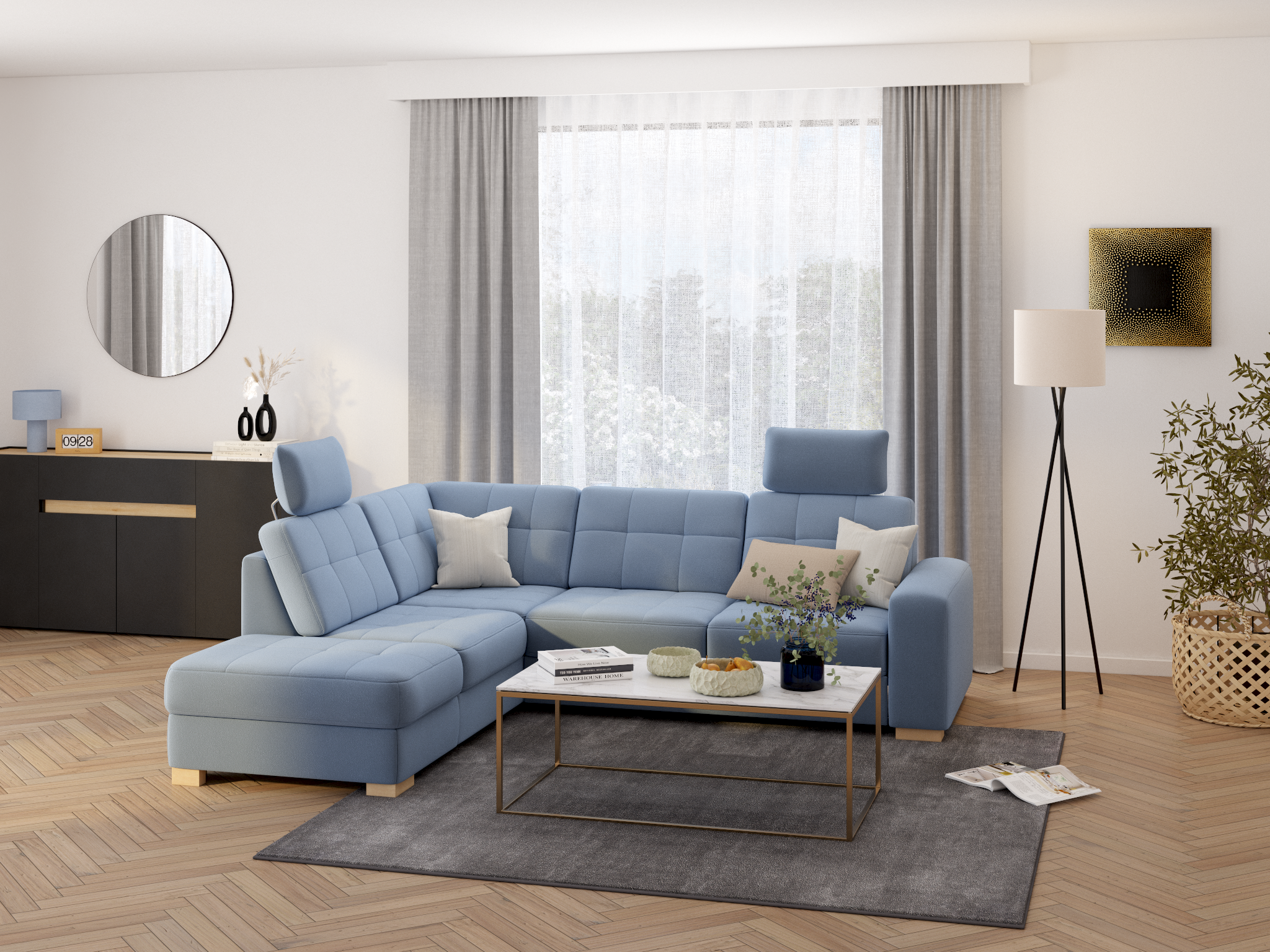 Dorel Home 3-Sitzer »Felix II, Schlafsofa 236cm, (Liegefläche 108x190cm), Rückenlehne« 3-fach verstellbar, Sitzhöhe 46 cm, Cord
